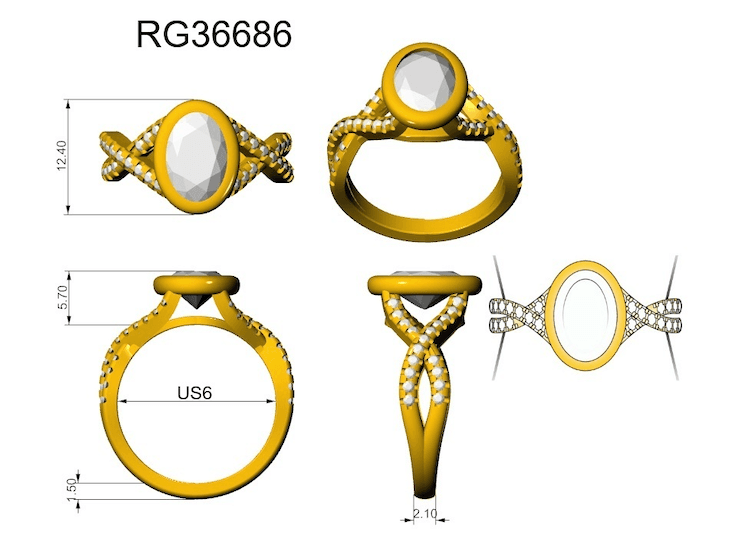 Solarte Lacy Oval Lab Grown Diamond Engagement Ring