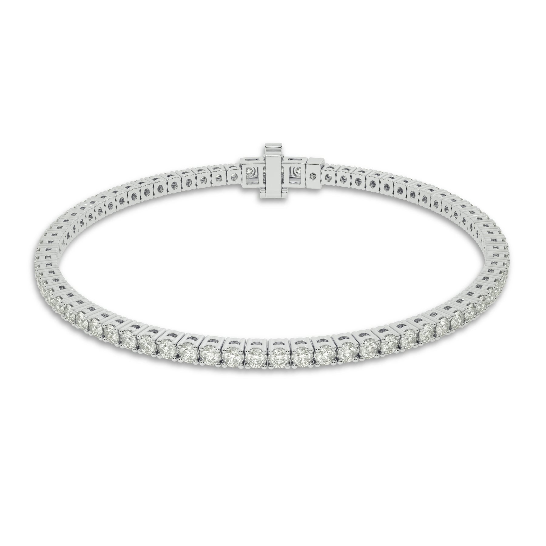 Essential Four Prong Lab Grown Diamond Tennis Bracelet