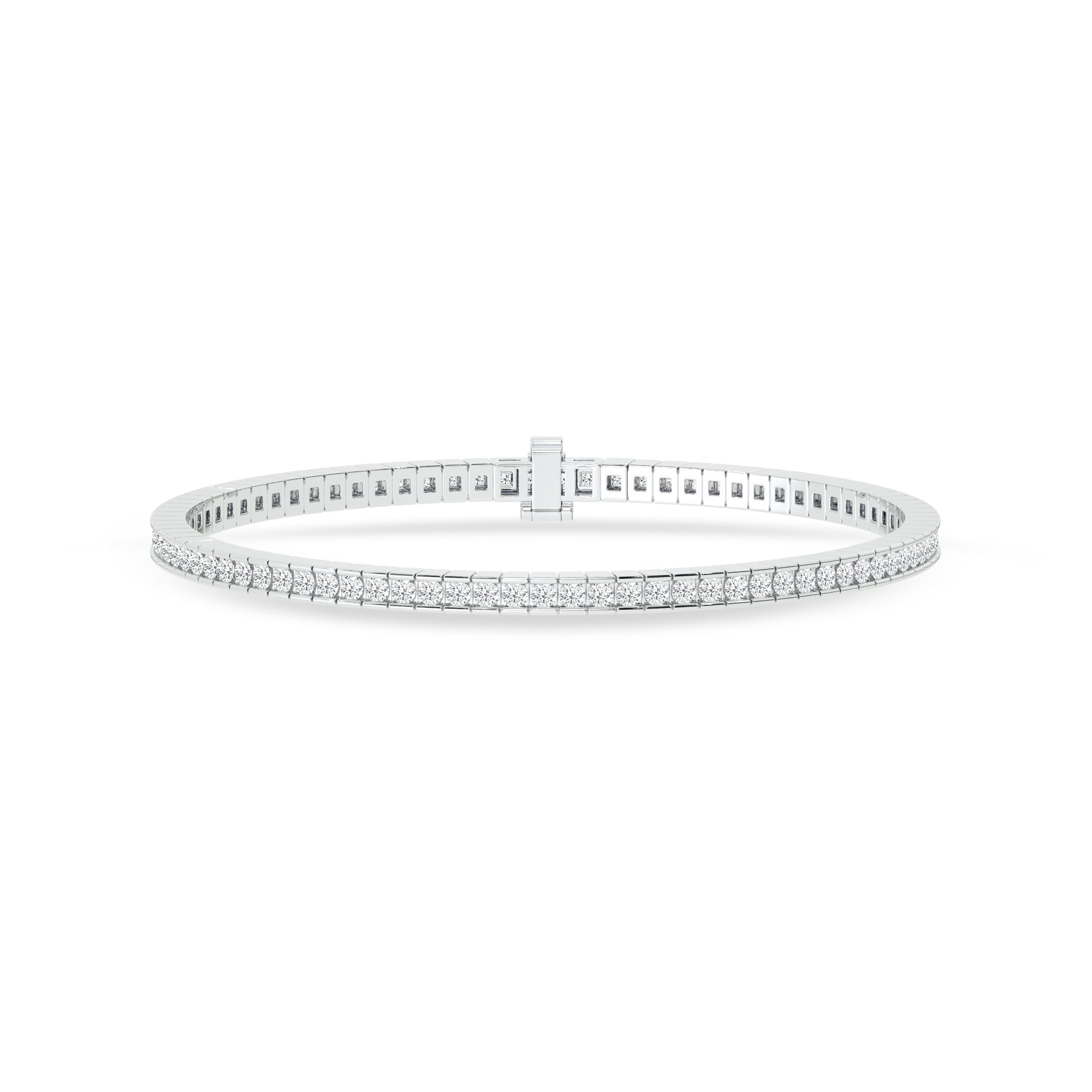 Glamorous Channel Set Lab Grown Diamond Tennis Bracelet
