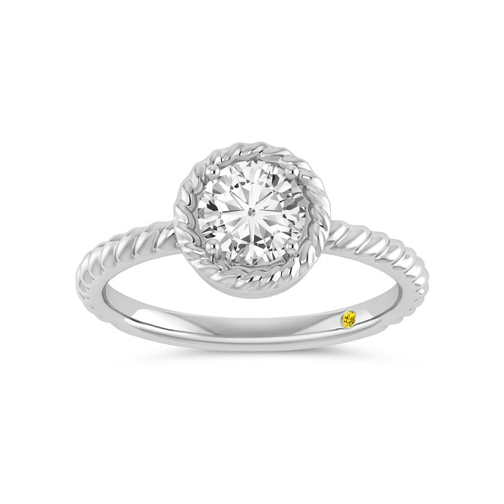 Soleil Lab Grown Solitiare Round Diamond Ring