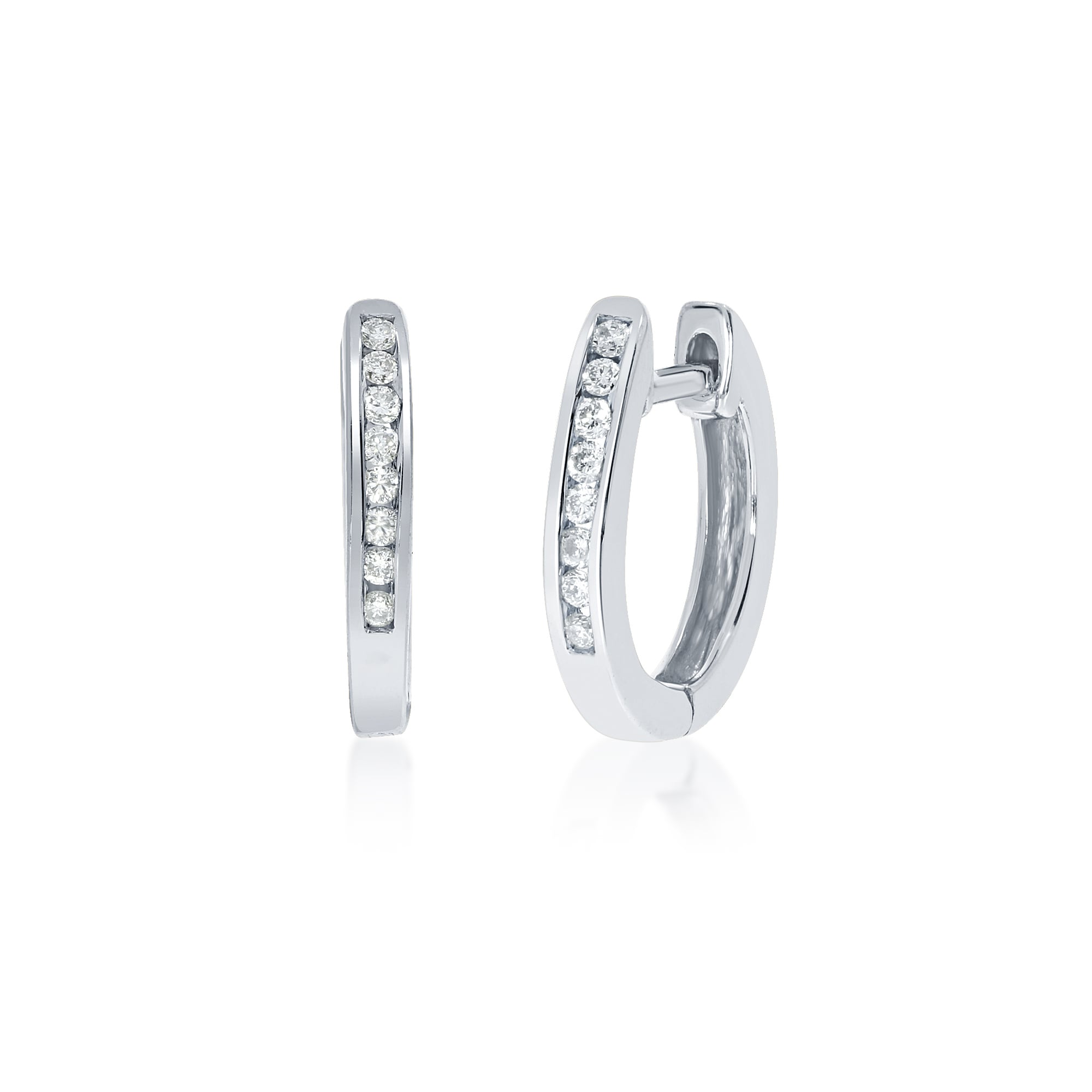 Dainty Lab Grown Diamond Huggie Earrings