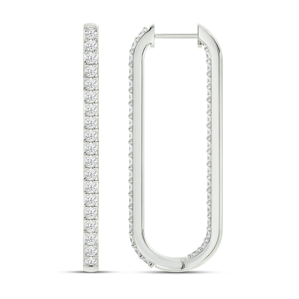 Clipped in Glam Lab Grown Diamond Earrings