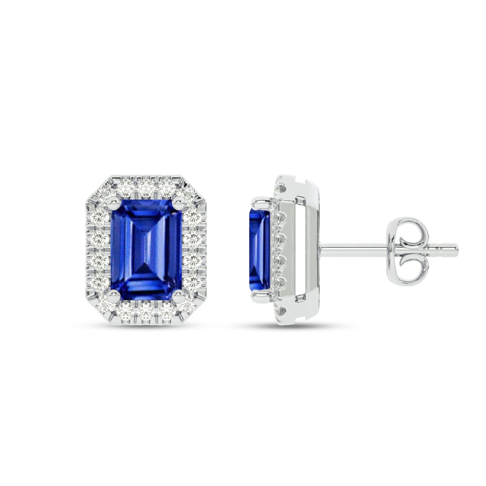 Dainty Lab Grown Diamond Imperial Halo Earrings