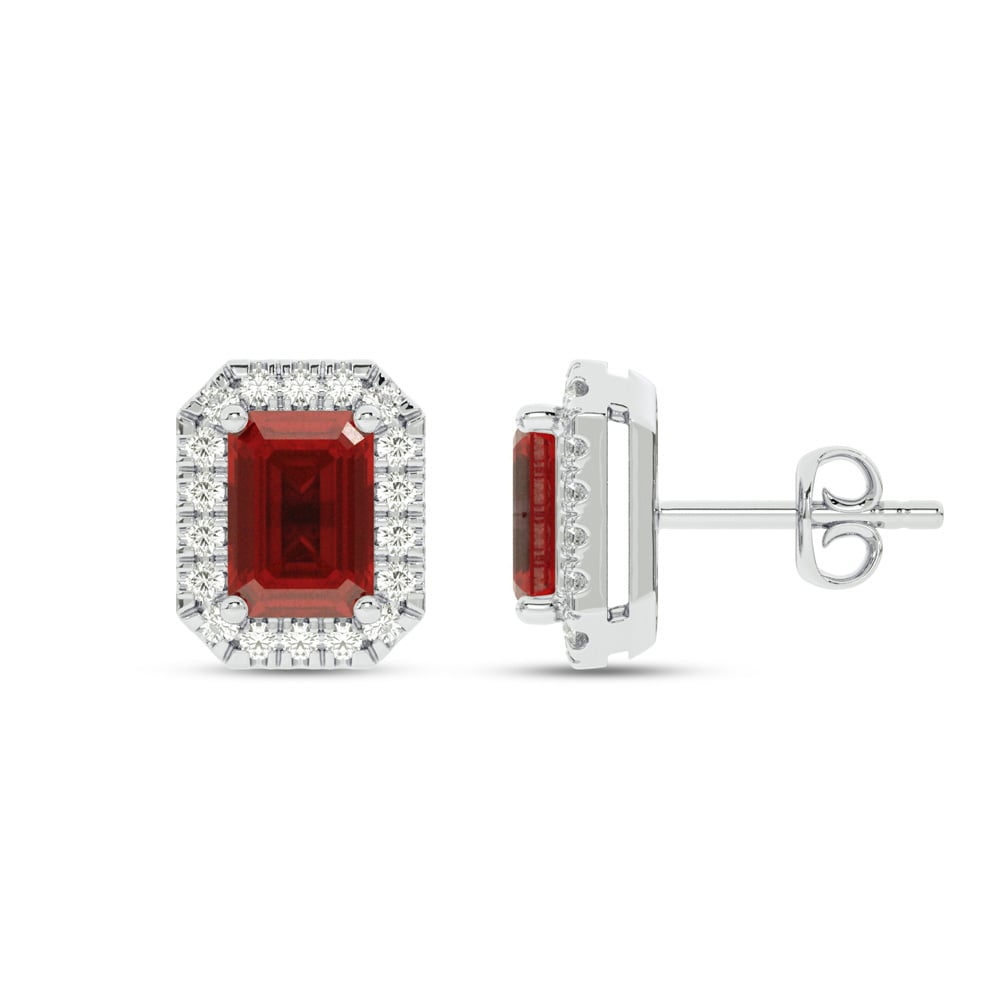Dainty Lab Grown Diamond Imperial Halo Earrings
