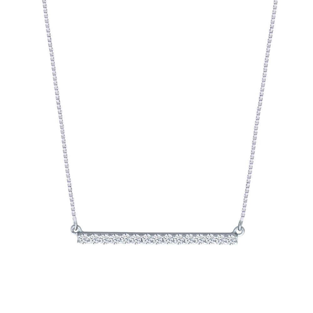 Lab Grown Horizontal Diamond Bar Necklace