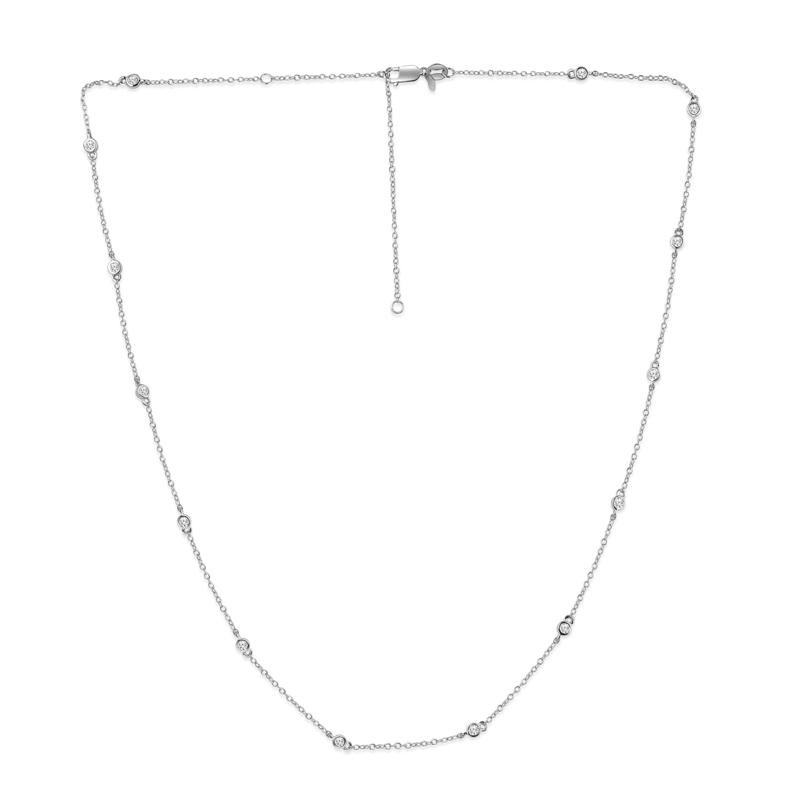 Lab Grown Diamond Station Necklace