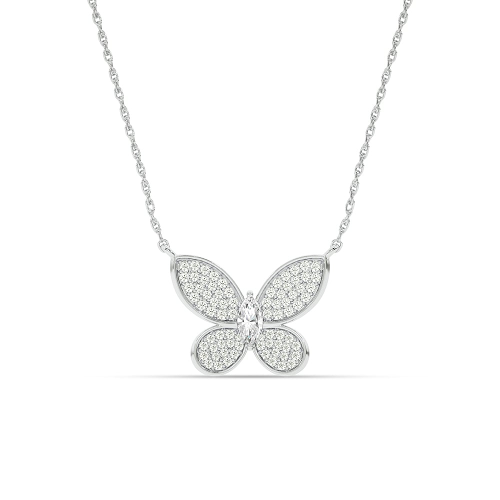 Fluttering Brillance Lab Grown Butterfly Diamond Necklace