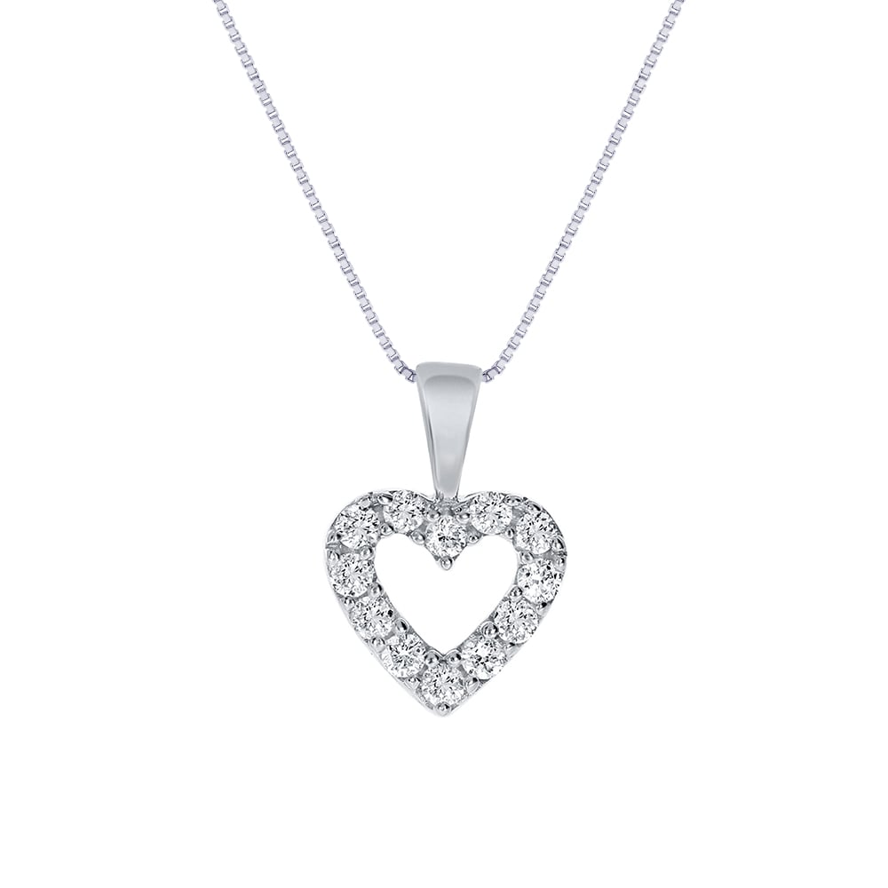 Dainty Lab Created Diamond Heart Necklace