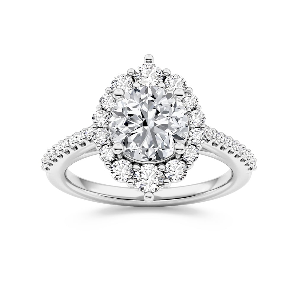 Ever Bloom Round Lab Grown Diamond Engagement Ring