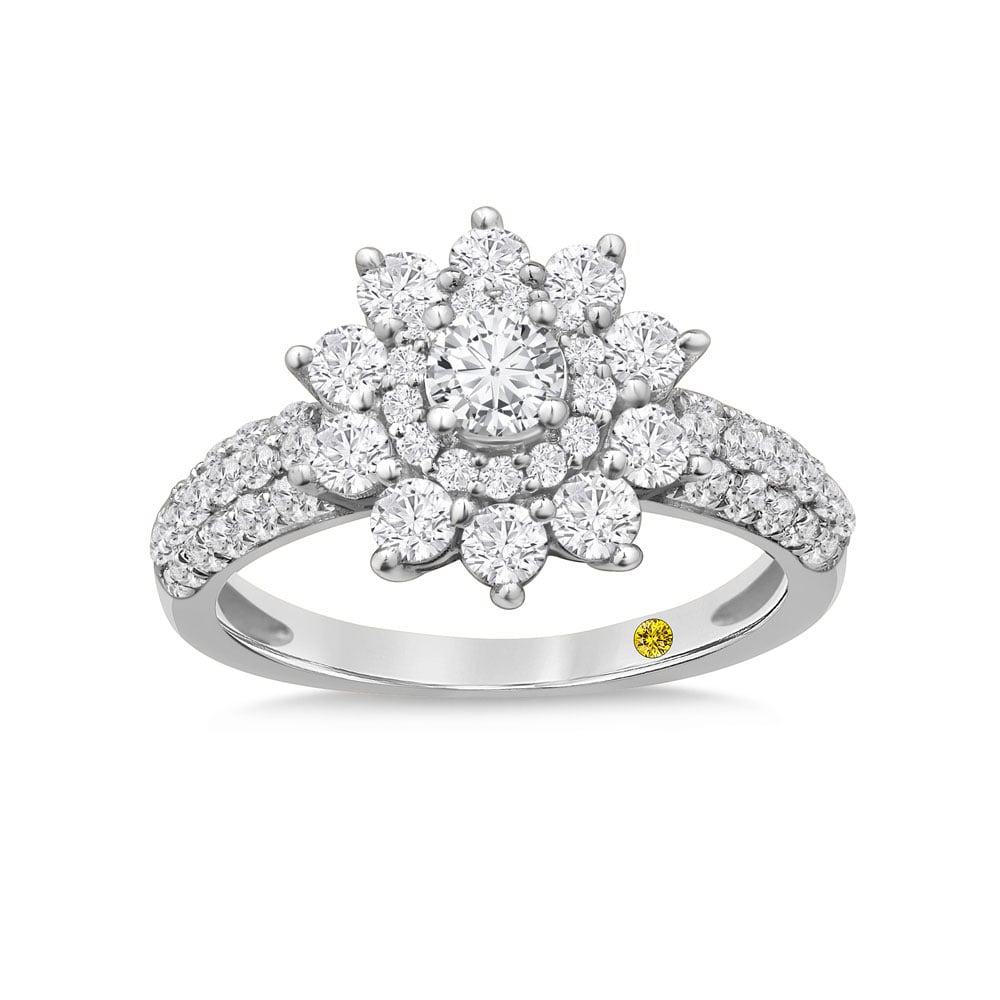 Floral Halo Lab Grown Diamond Ring