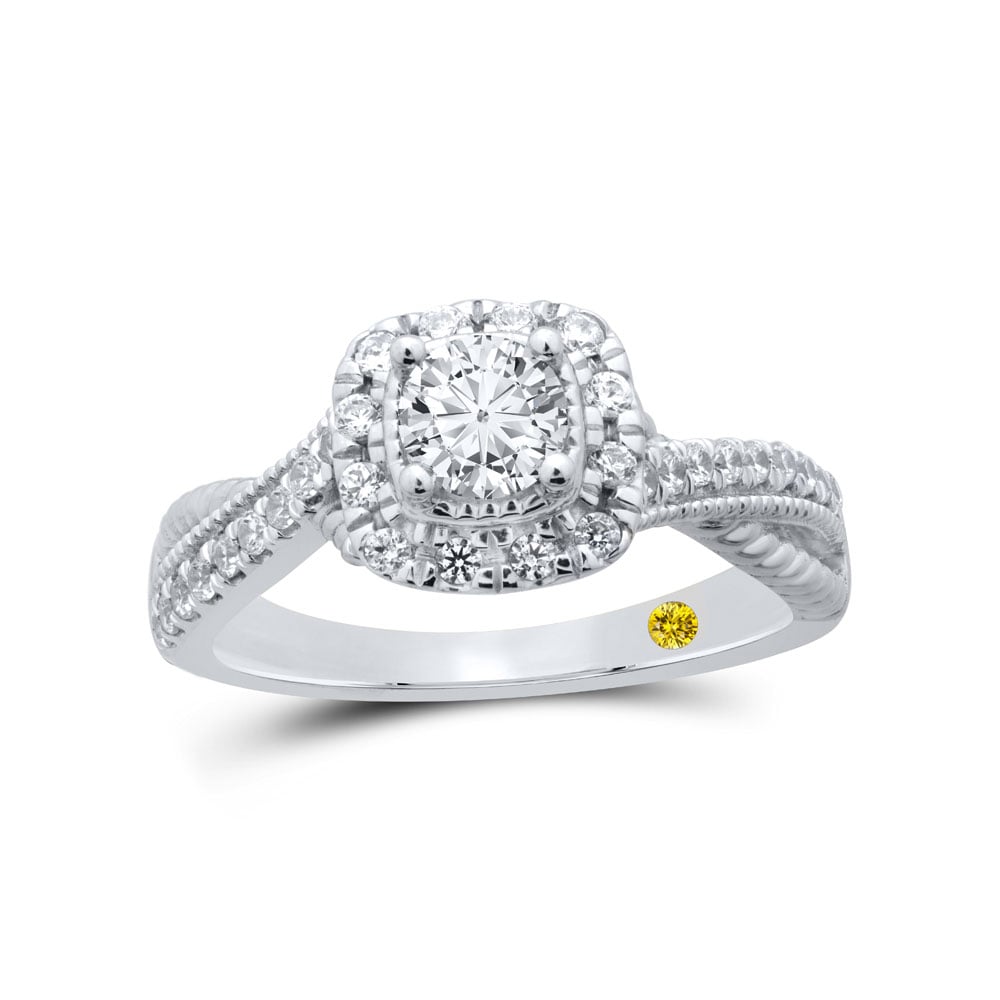 Etheral Twist Cushion Shaped Lab Grown Diamond Engagement Ring