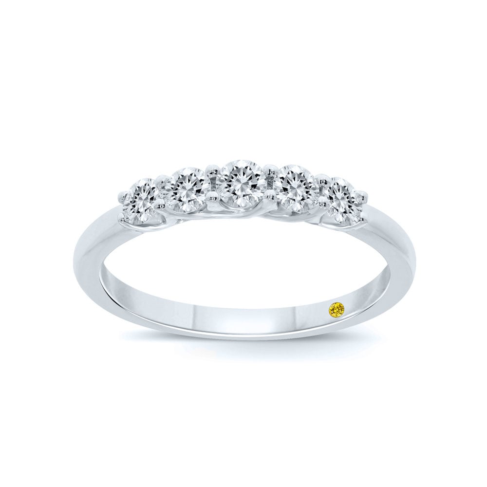 Ankara Lab Grown Five Stone Trellis Diamond Ring