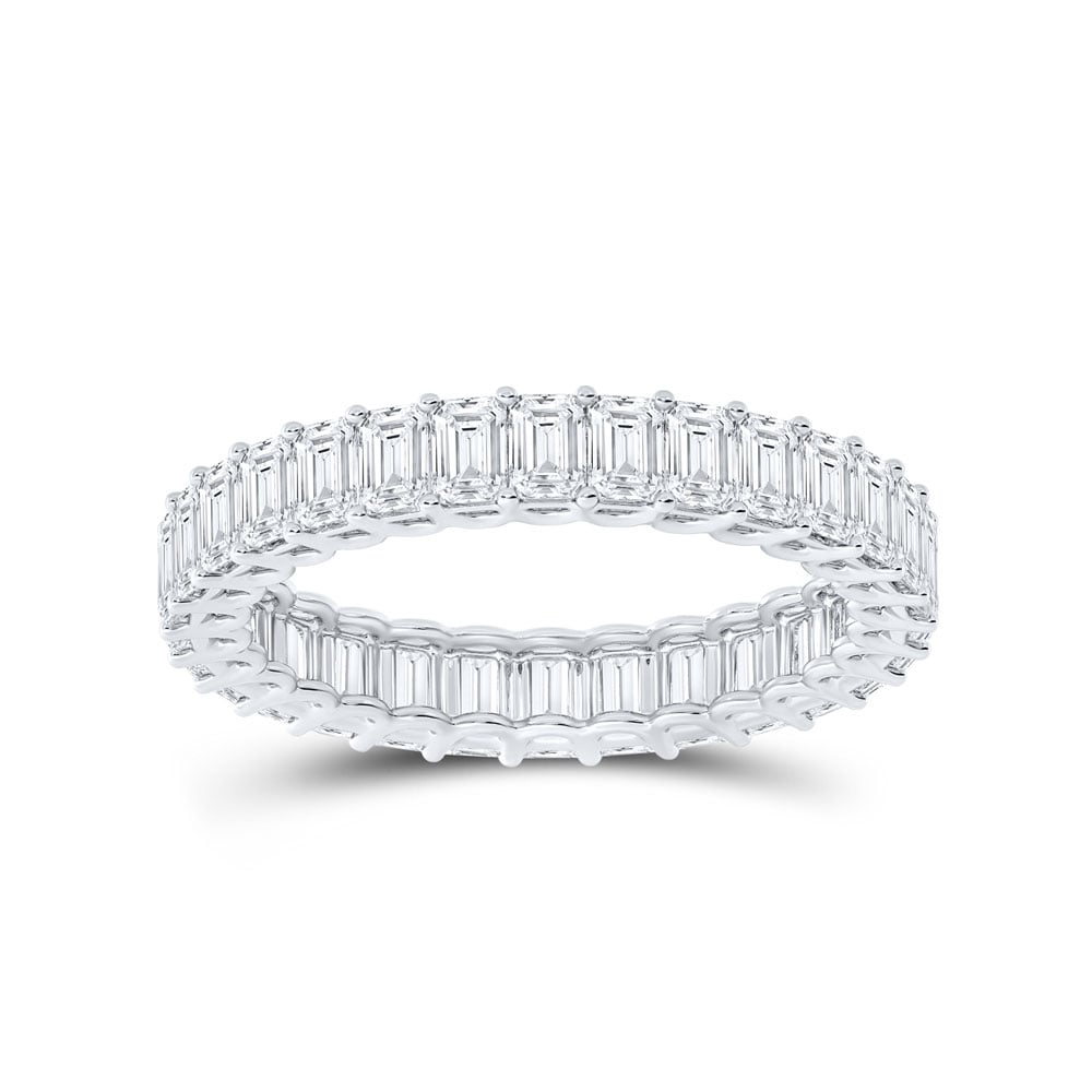 Riviere Lab Grown Emerald Cut Diamond Eternity Ring
