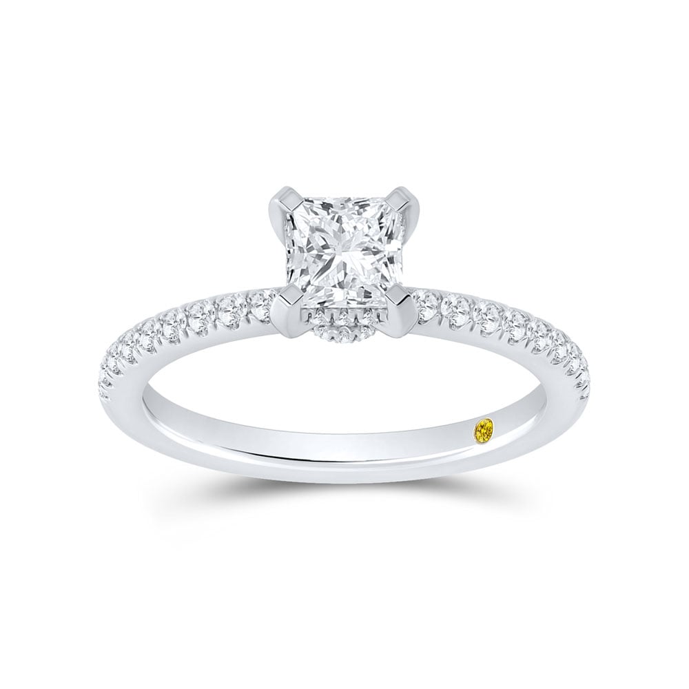 Kyoto Hidden Halo Princess Cut Lab Grown Diamond Engagement Ring