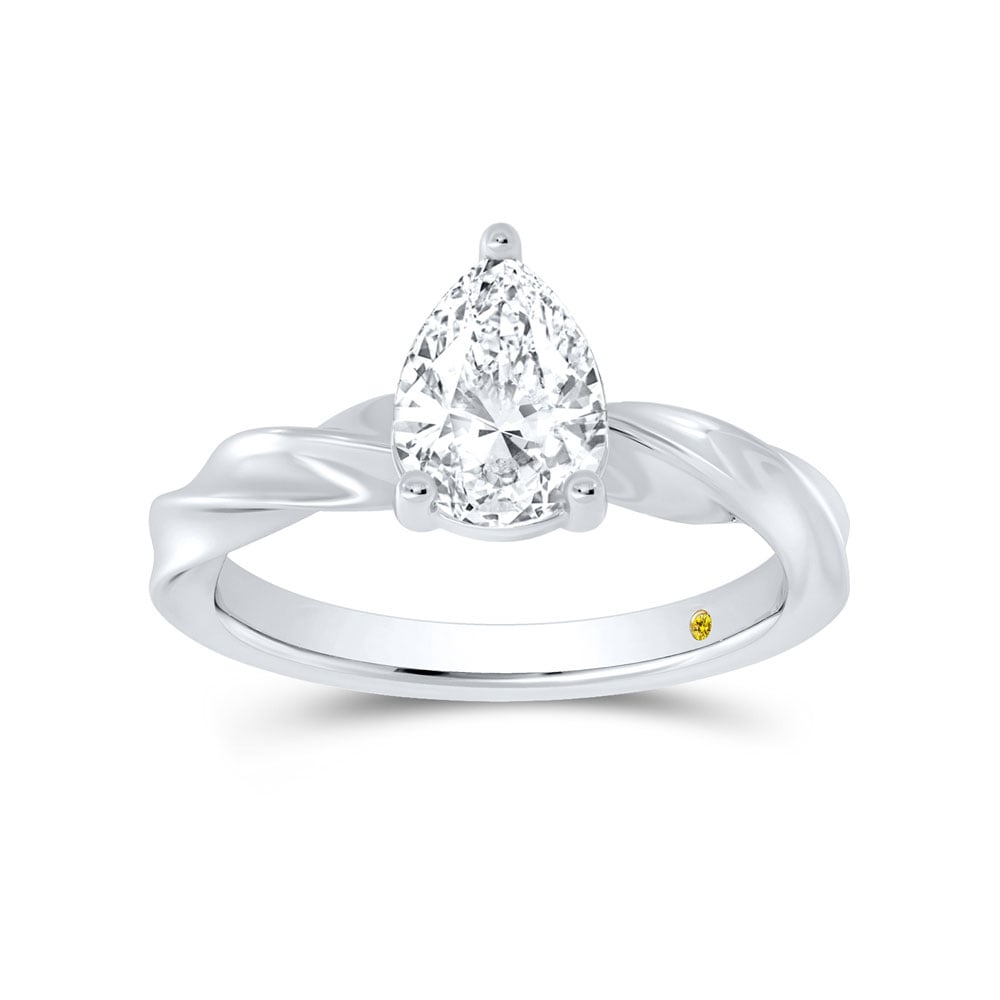 Ripple Pear Shape Lab Created Solitaire Diamond Ring