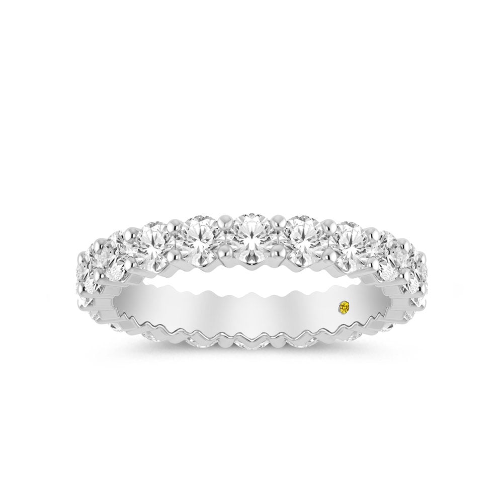 Haloa Full Coverage White Gold Lab Grown Eternity Diamond Ring