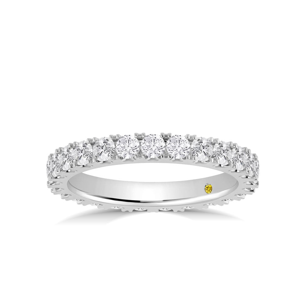 Lyric White Gold Full Coverage Lab Grown Eternity Diamond Ring