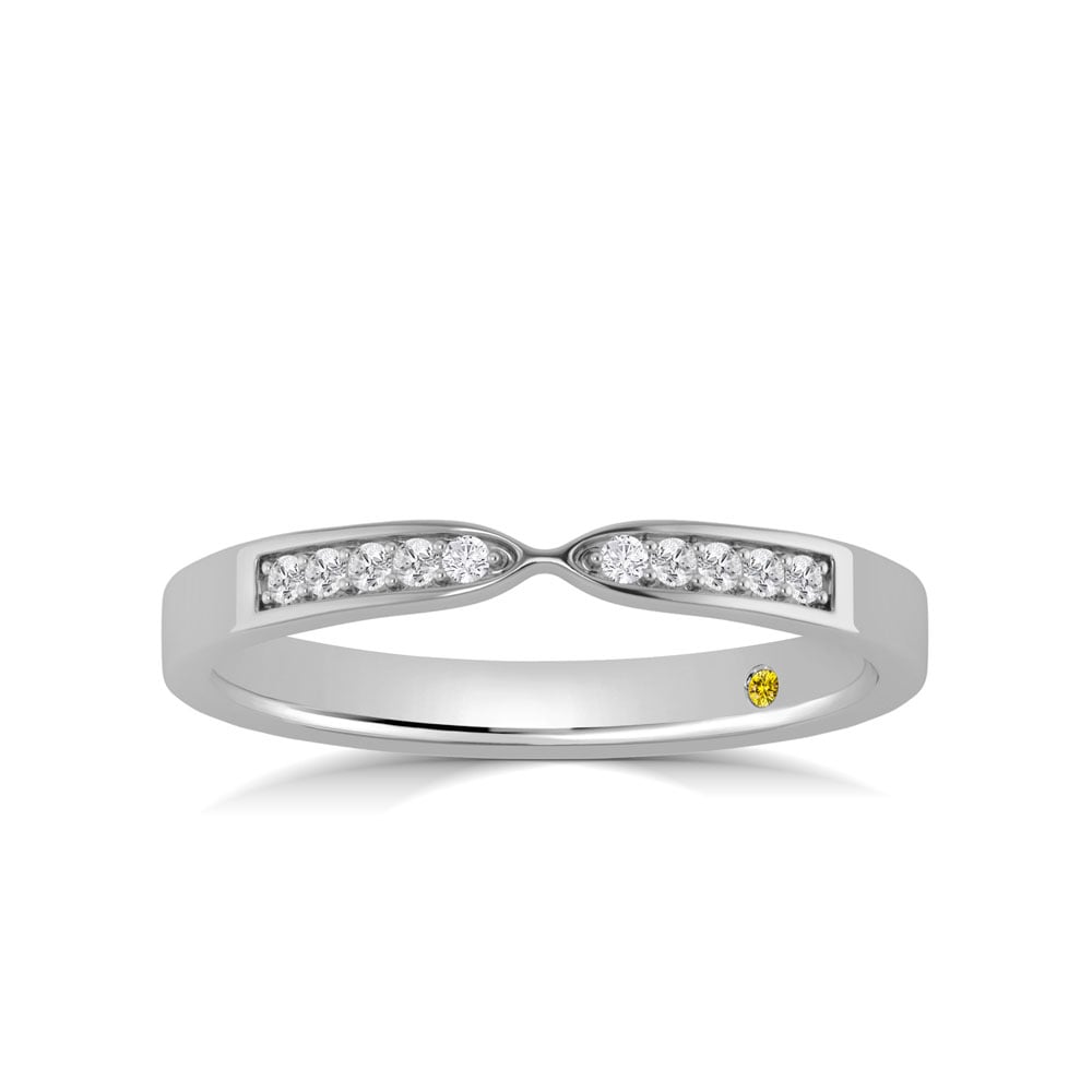 Azure Contured White Gold Lab Grown Diamond Ring