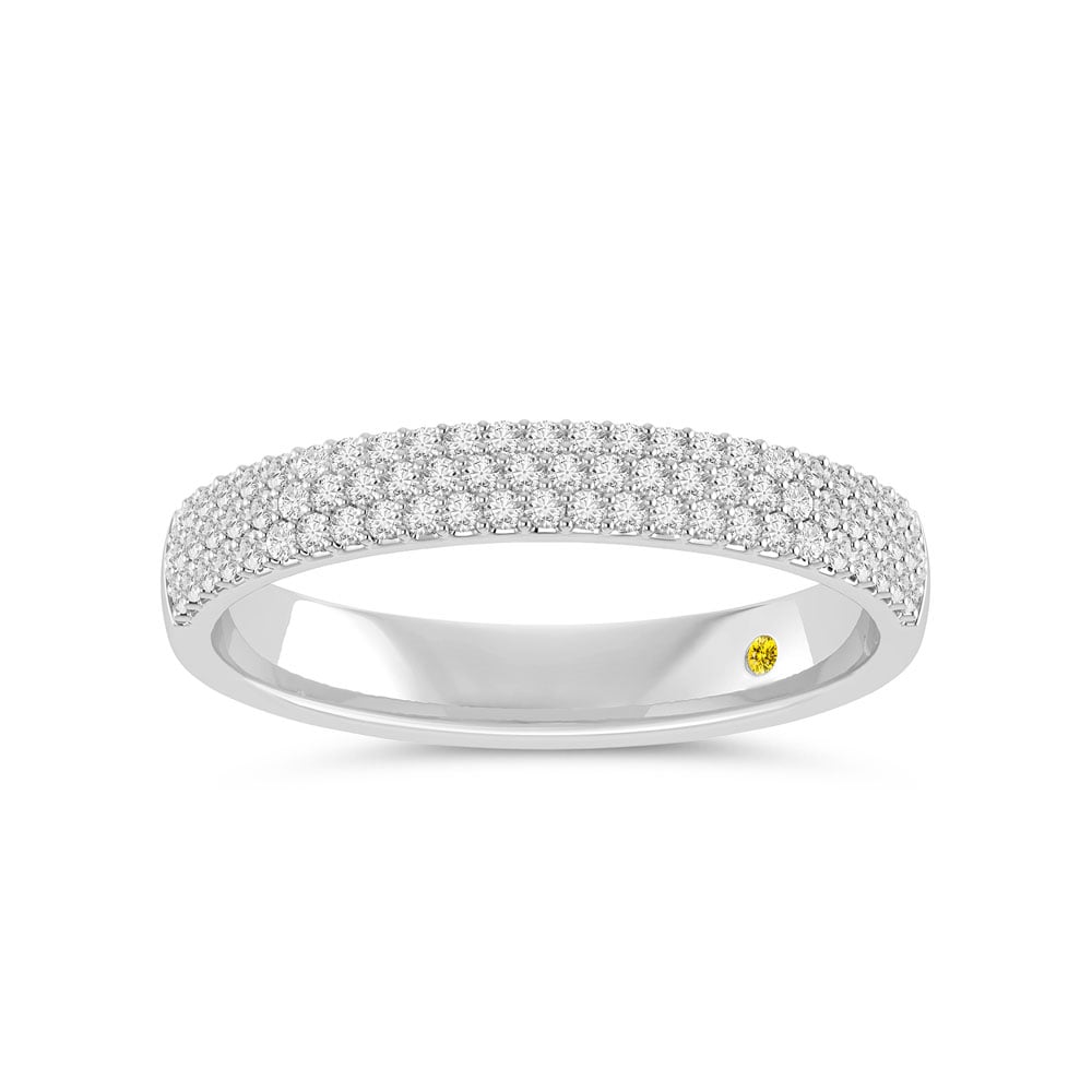 Chante White Gold Half Coverage Lab Grown Diamond Ring