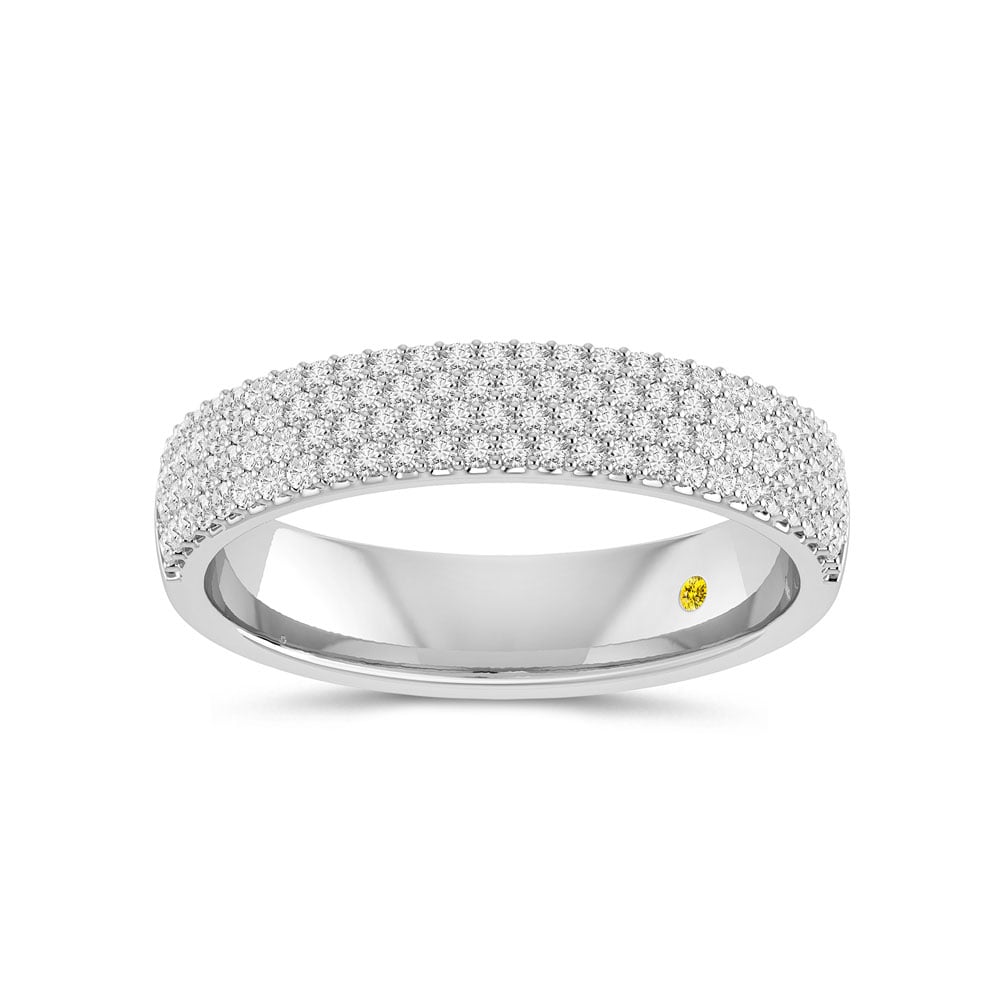 Auburn White Gold Half Coverage Lab Grown Diamond Ring