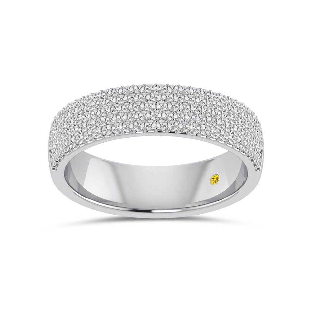 Etolie White Gold Half Coverage Lab Grown Diamond Ring