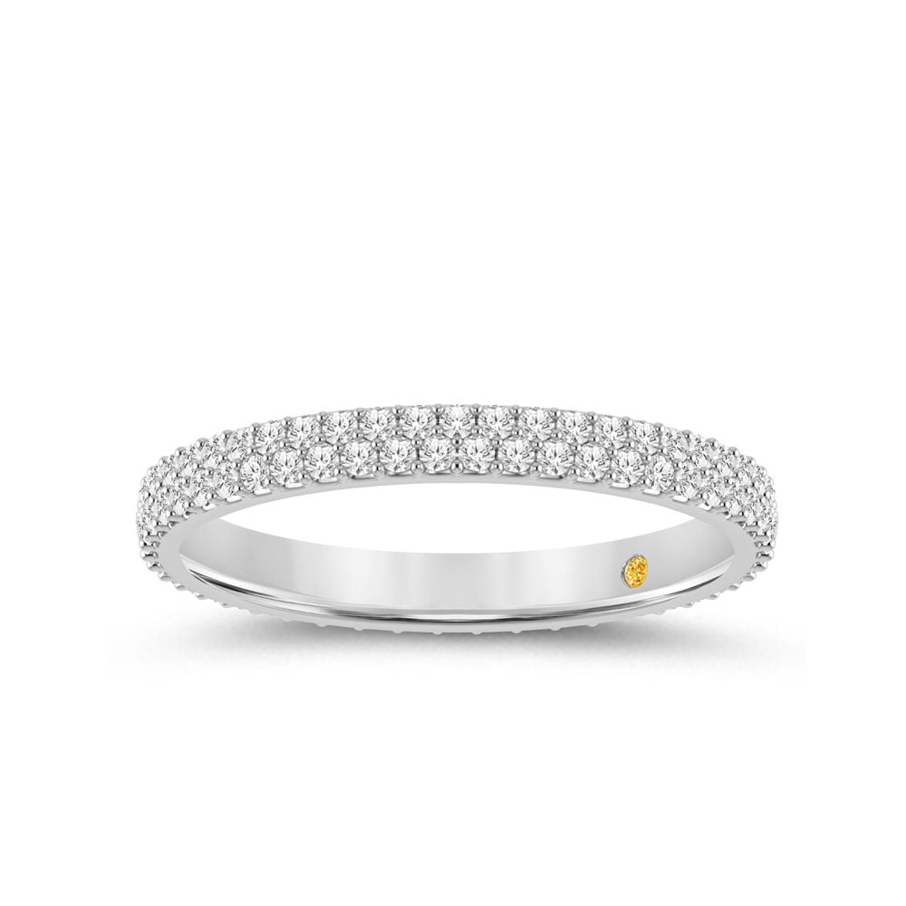 Brio White Gold Full Coverage Lab Grown Eternity Diamond Ring