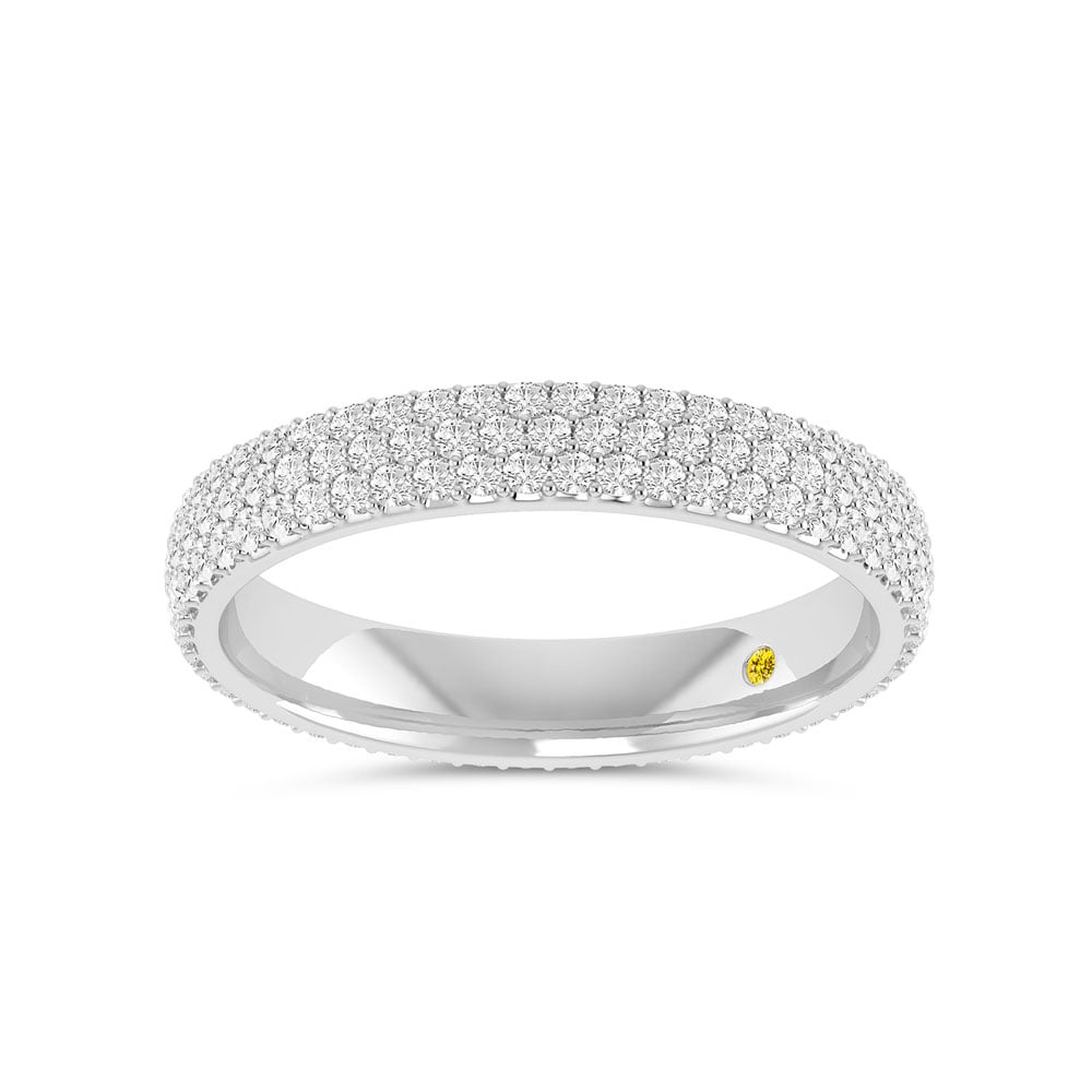 Chante White Gold Full Coverage Lab Grown Eternity Diamond Ring