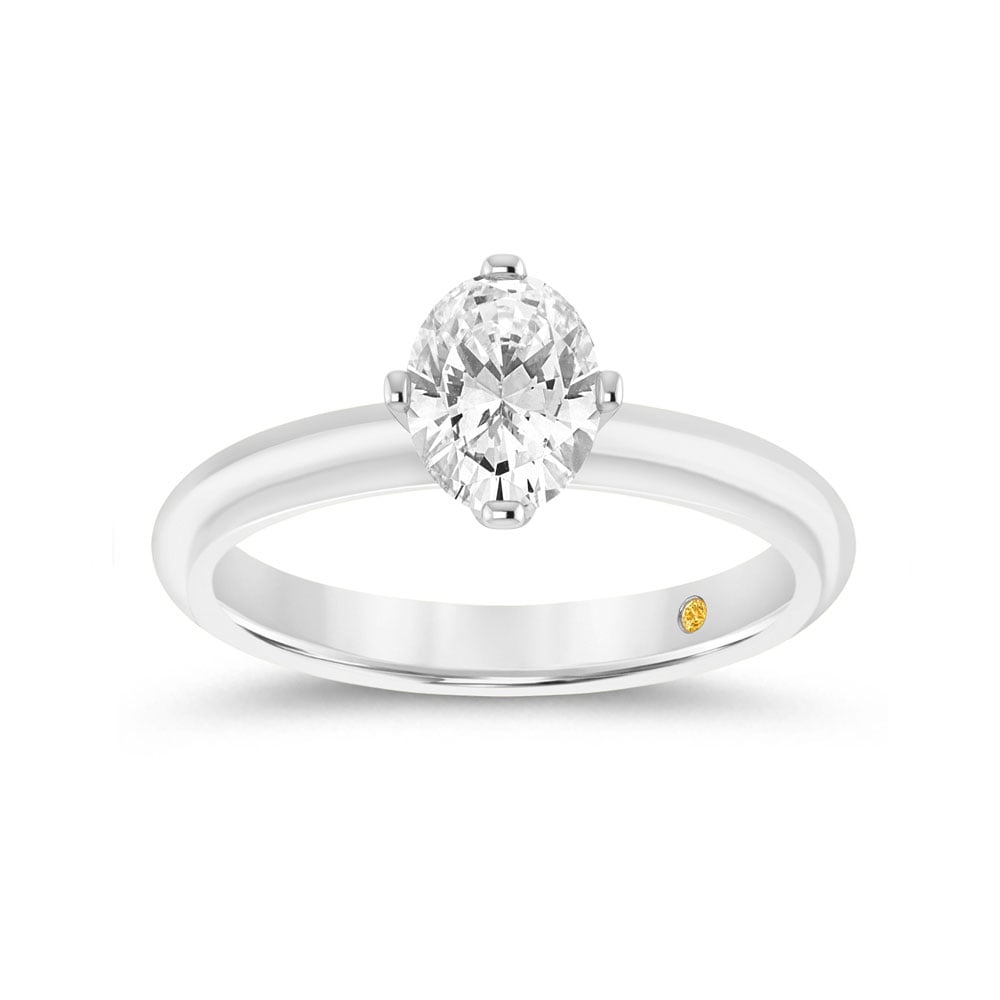 Celest Oval Lab Grown Diamond Solitaire Ring