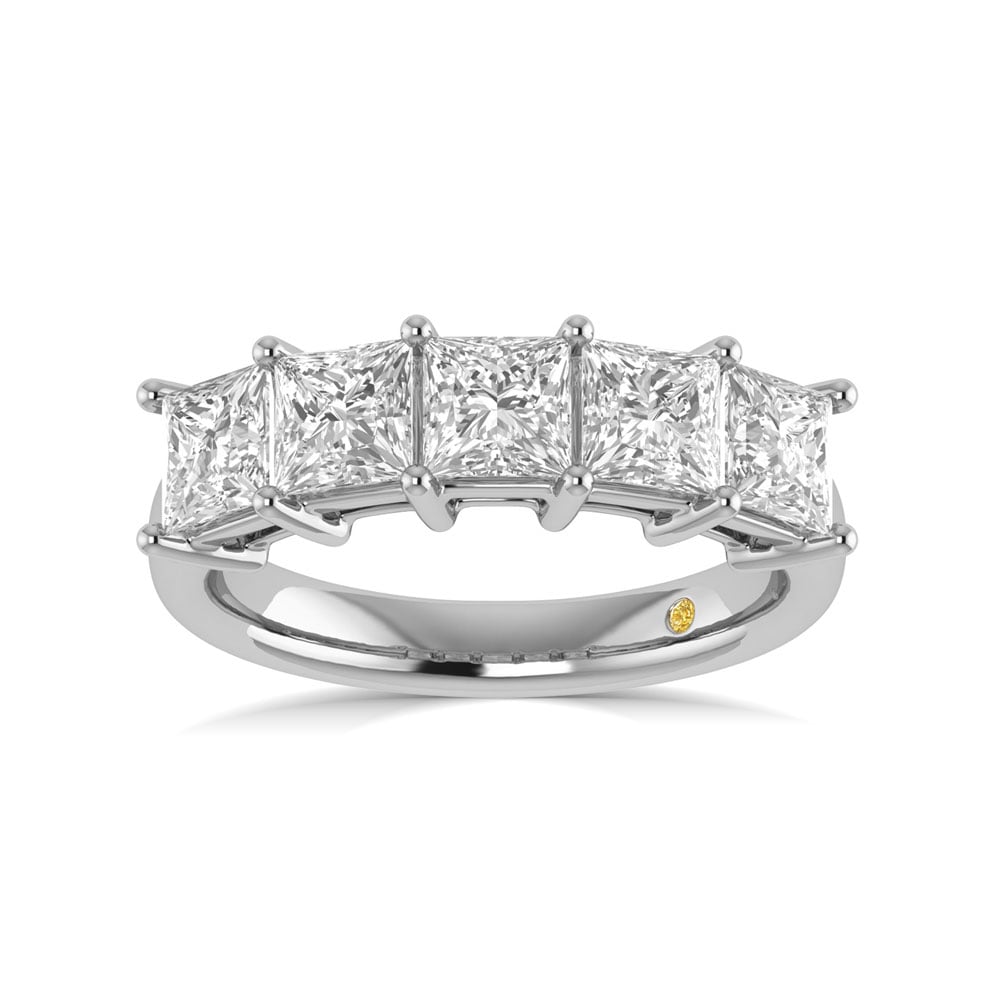 Azura White Gold Lab Grown Five Stone Diamond Ring