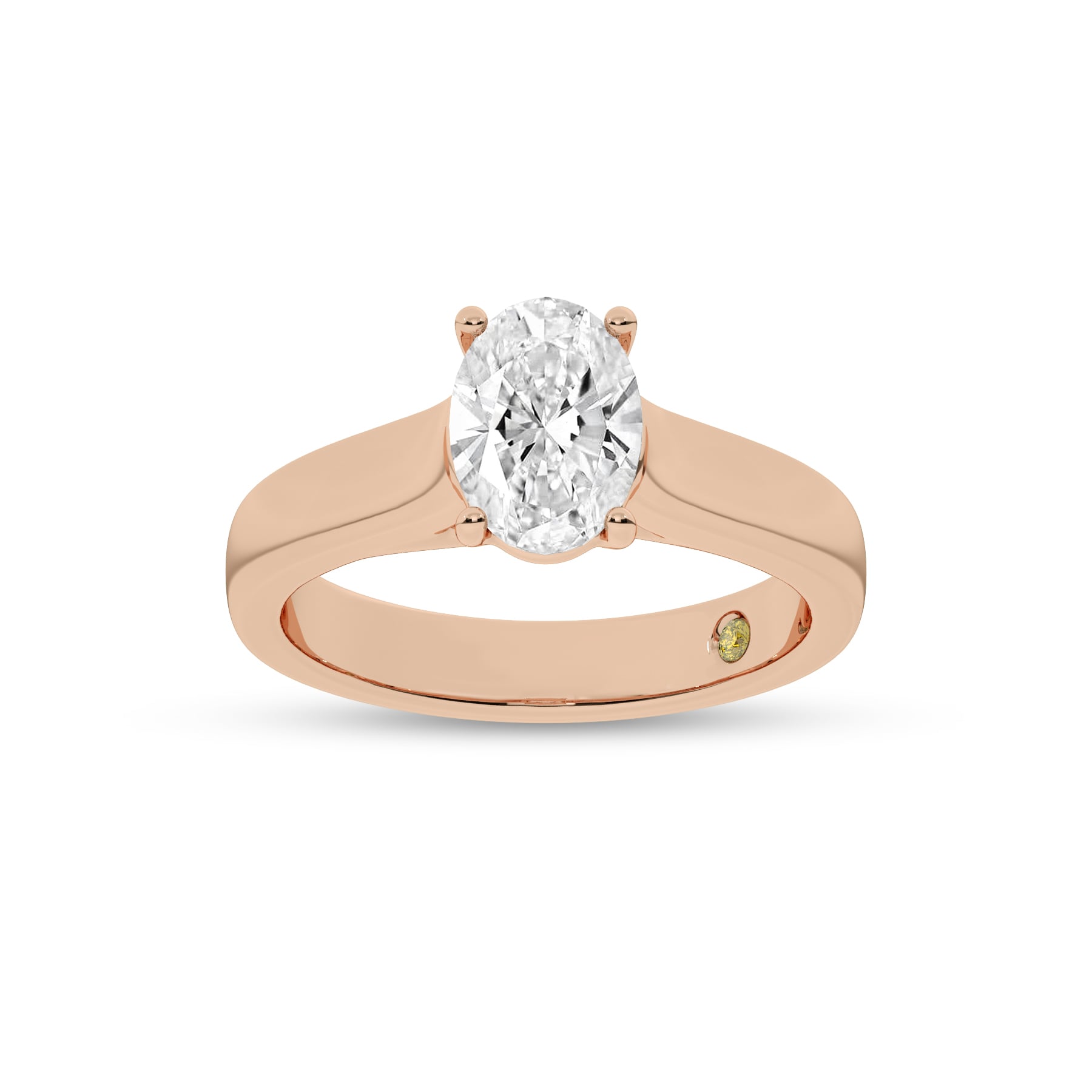 Bold Cross Prong Oval Lab Grown Diamond Solitaire Ring