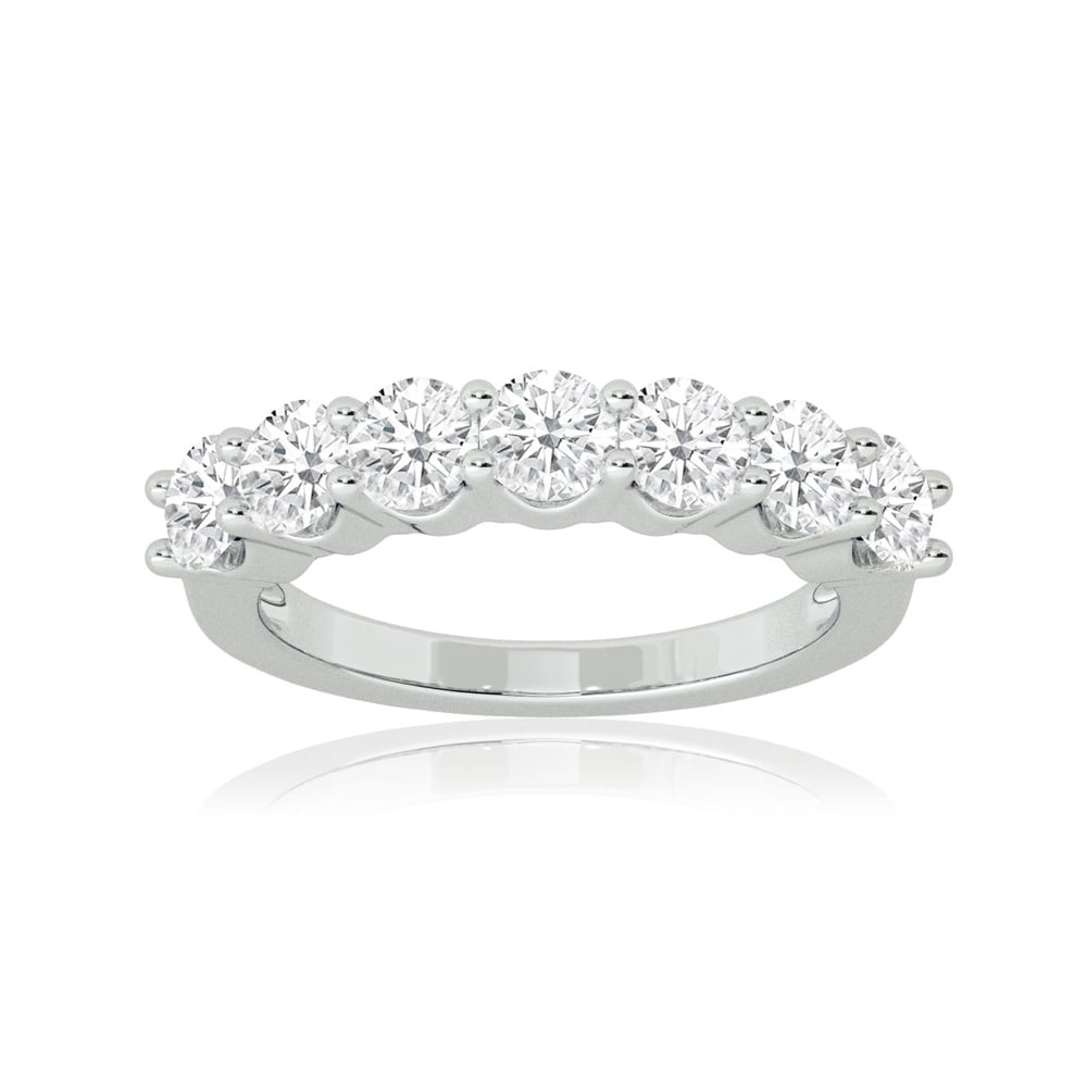 Mykonos White Gold Lab Grown Seven Stone Diamond Ring
