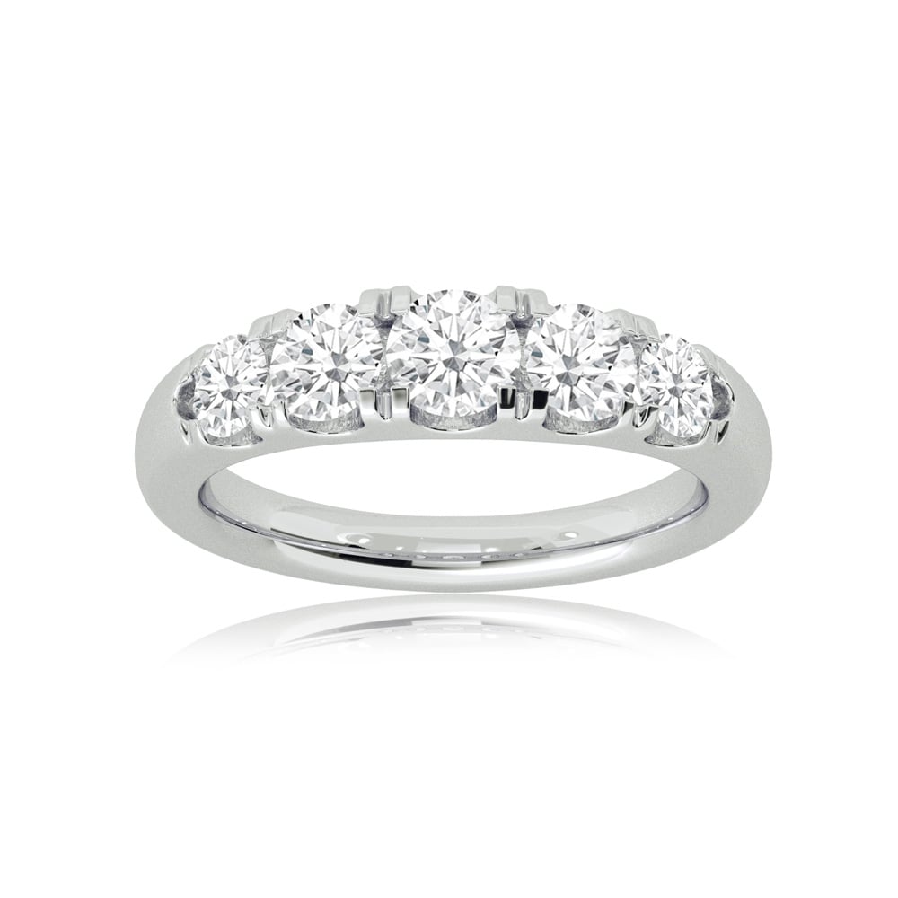 Siena White Gold Lab Grown Five Stone Diamond Ring