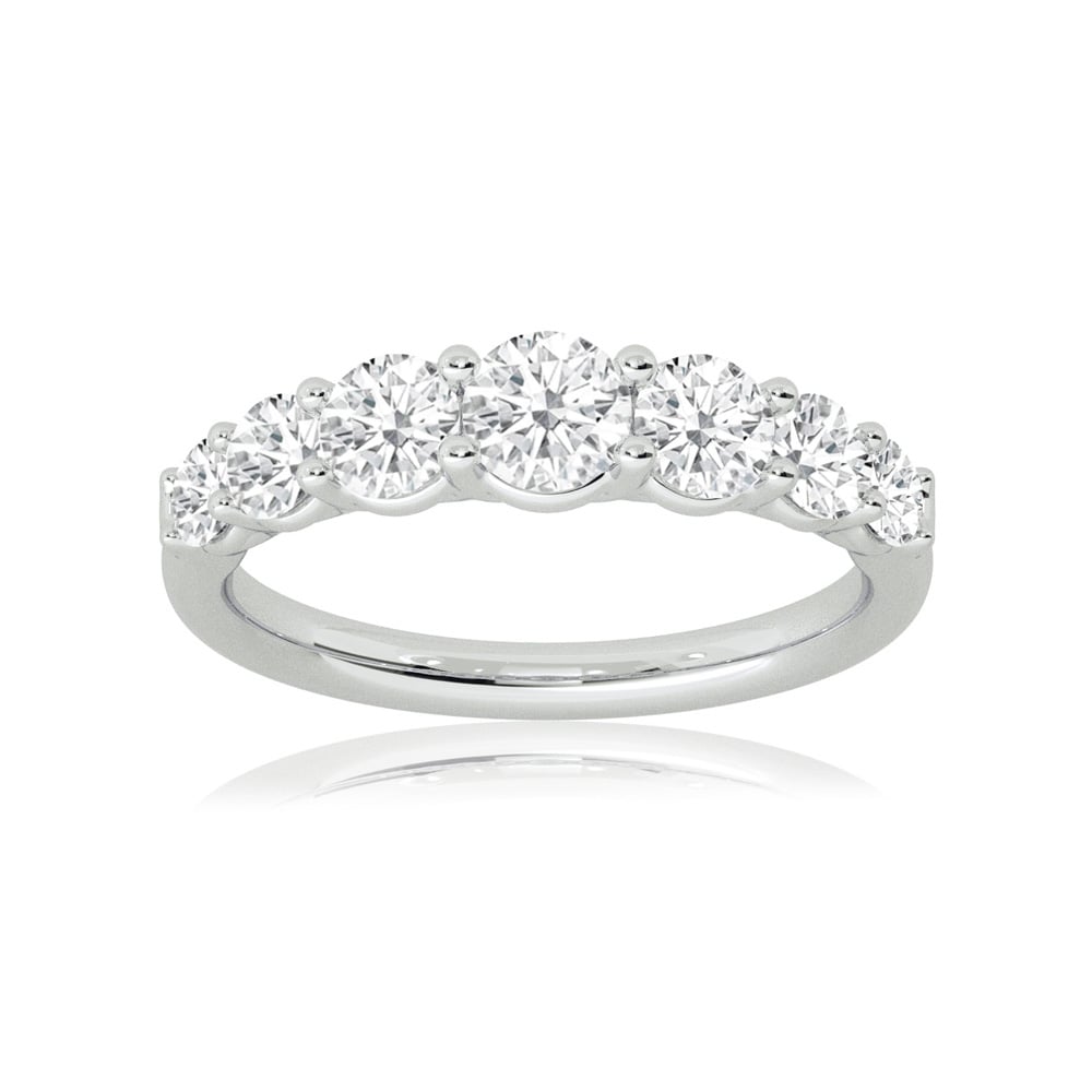 Ionia White Gold Graduating U-Prong Lab Grown Diamond Ring