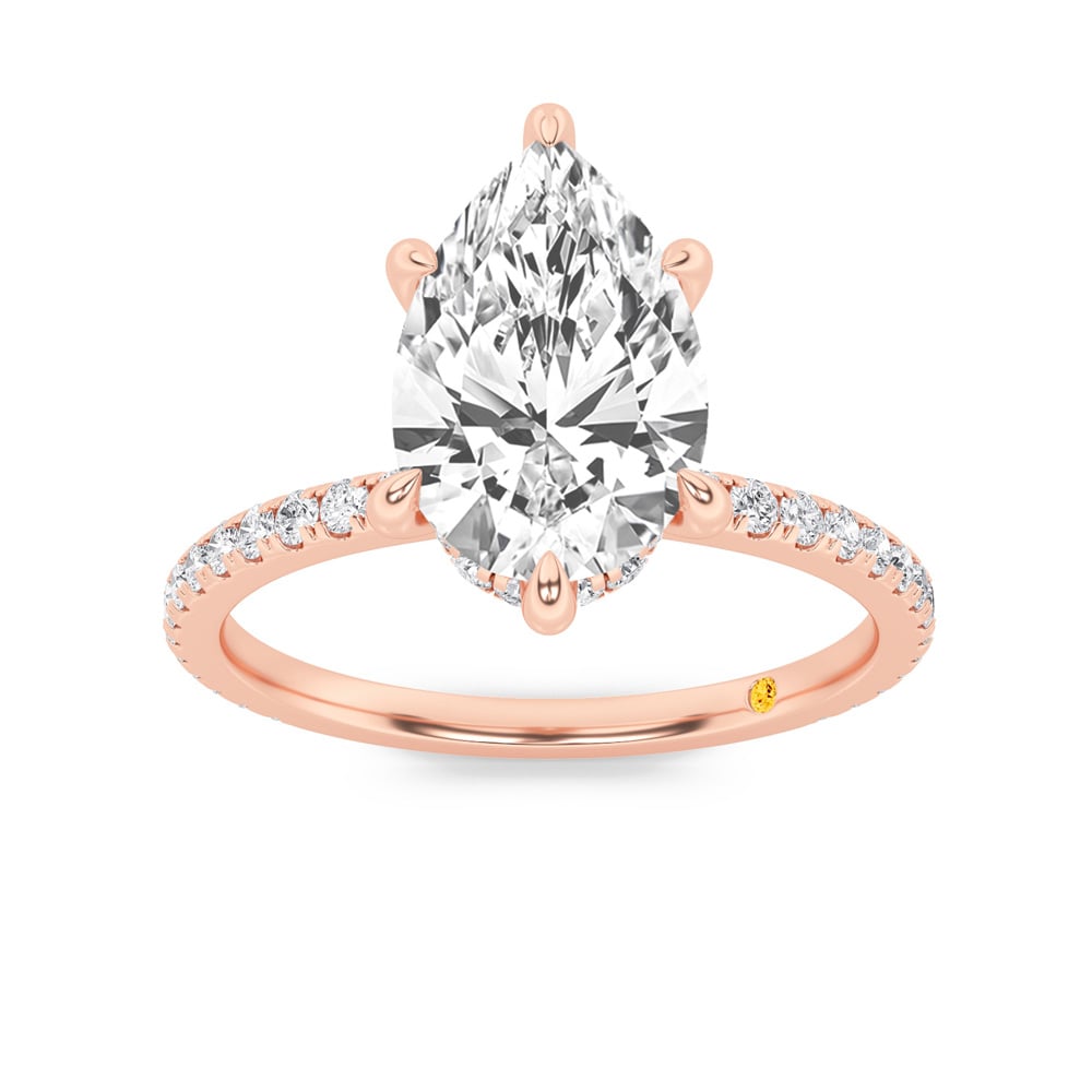 Florence Hidden Halo Pear Shape Lab Grown Diamond Engagement Ring