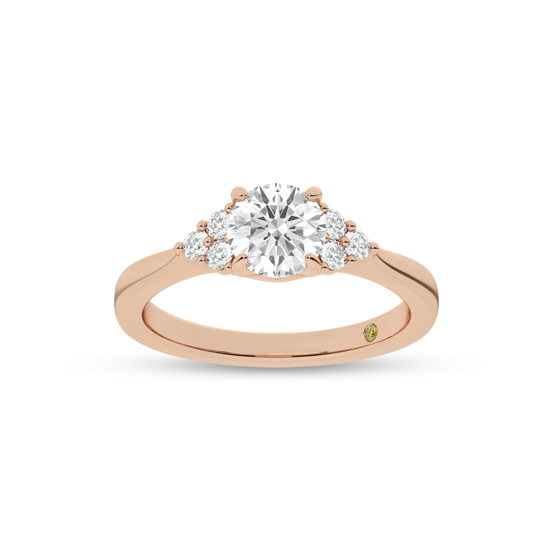 Eldra Illusion Trilliant Round Lab Grown Diamond Engagement Ring