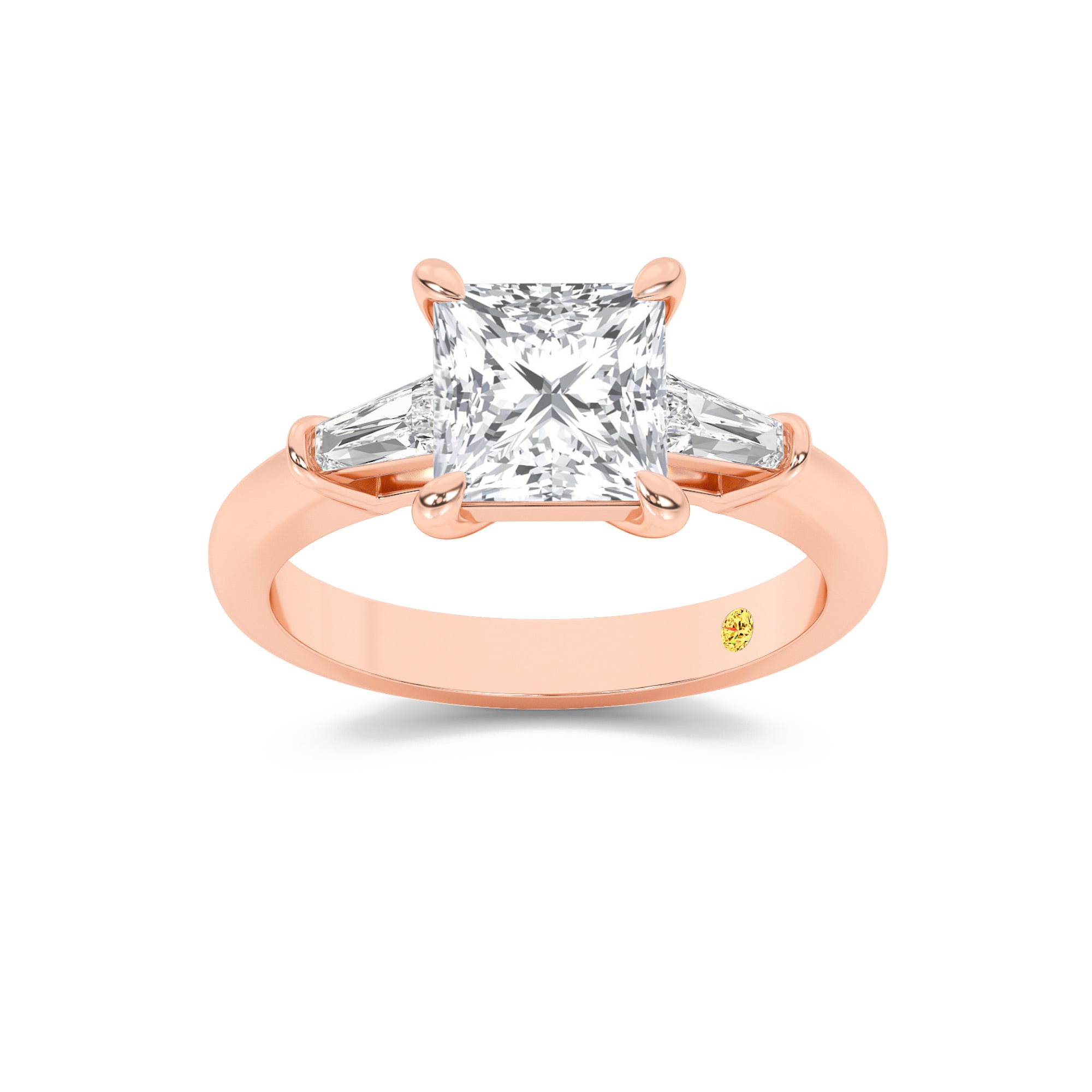 Ignite Three Stone Princess Cut Lab Grown Diamond Engagement Ring