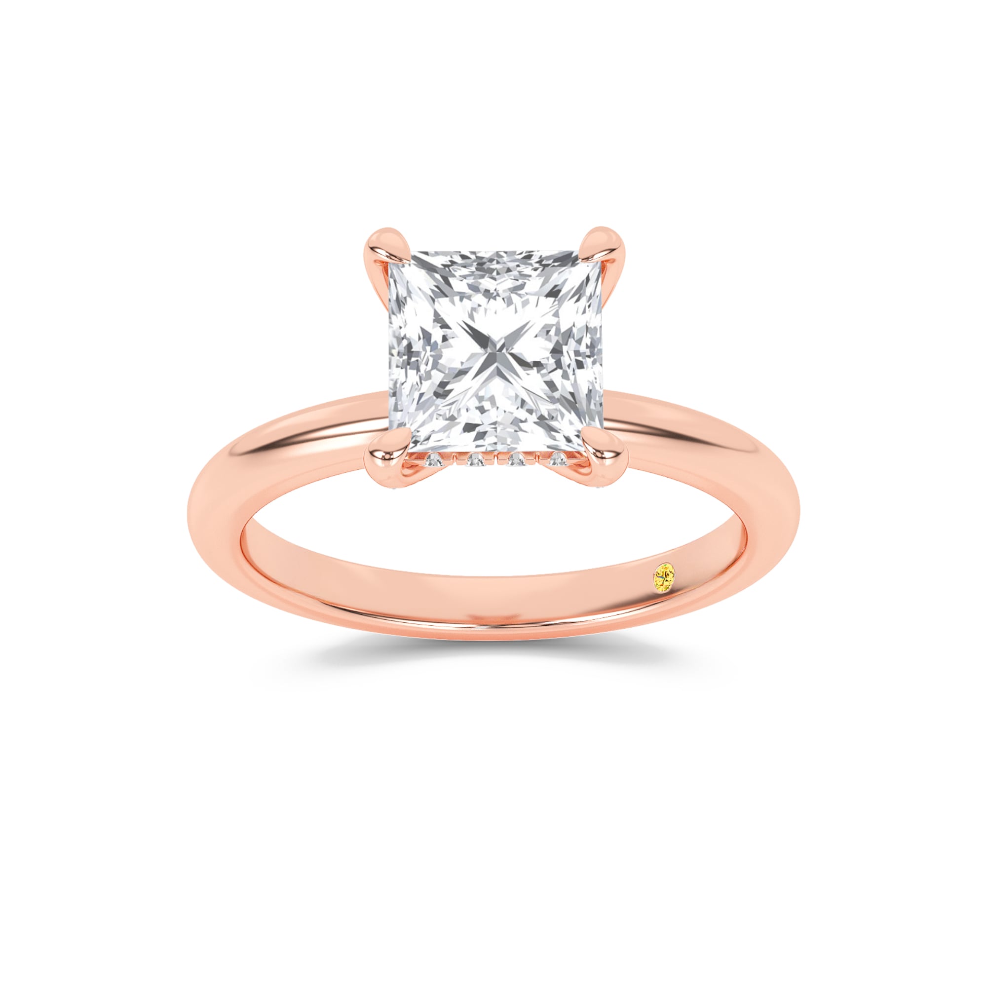 Dream Weaver Hidden Halo Princess Cut Lab Grown Diamond Engagement Ring