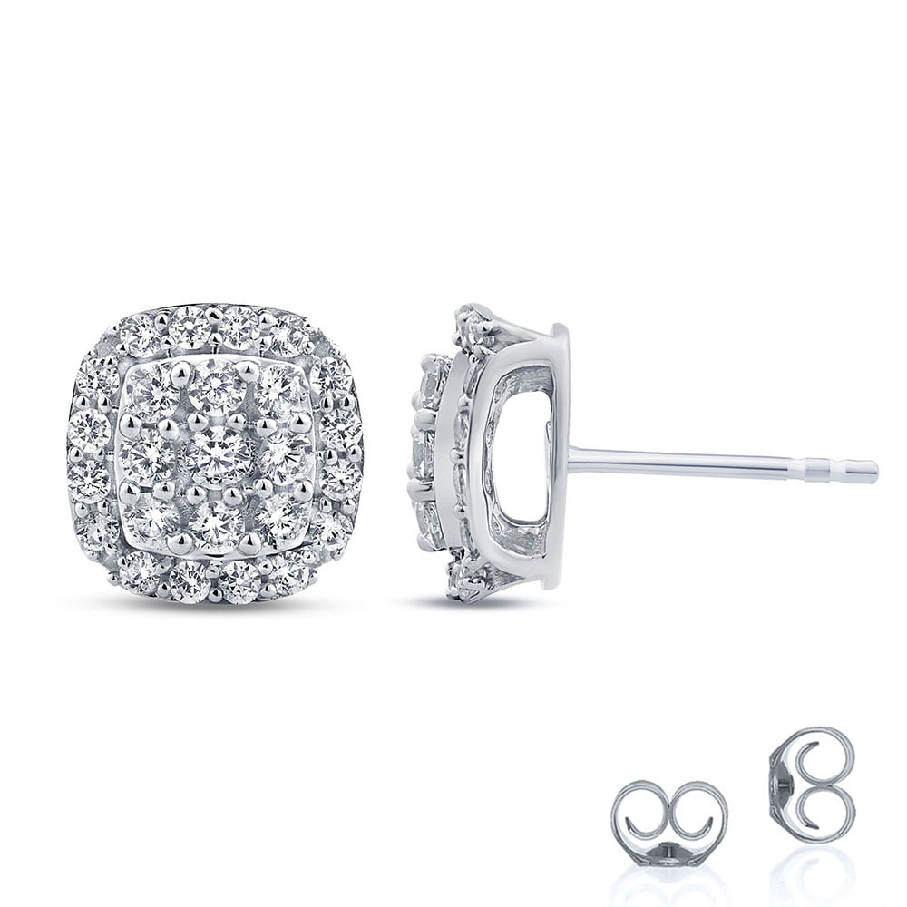 Cluster Cushion Lab Grown Diamond Earrings