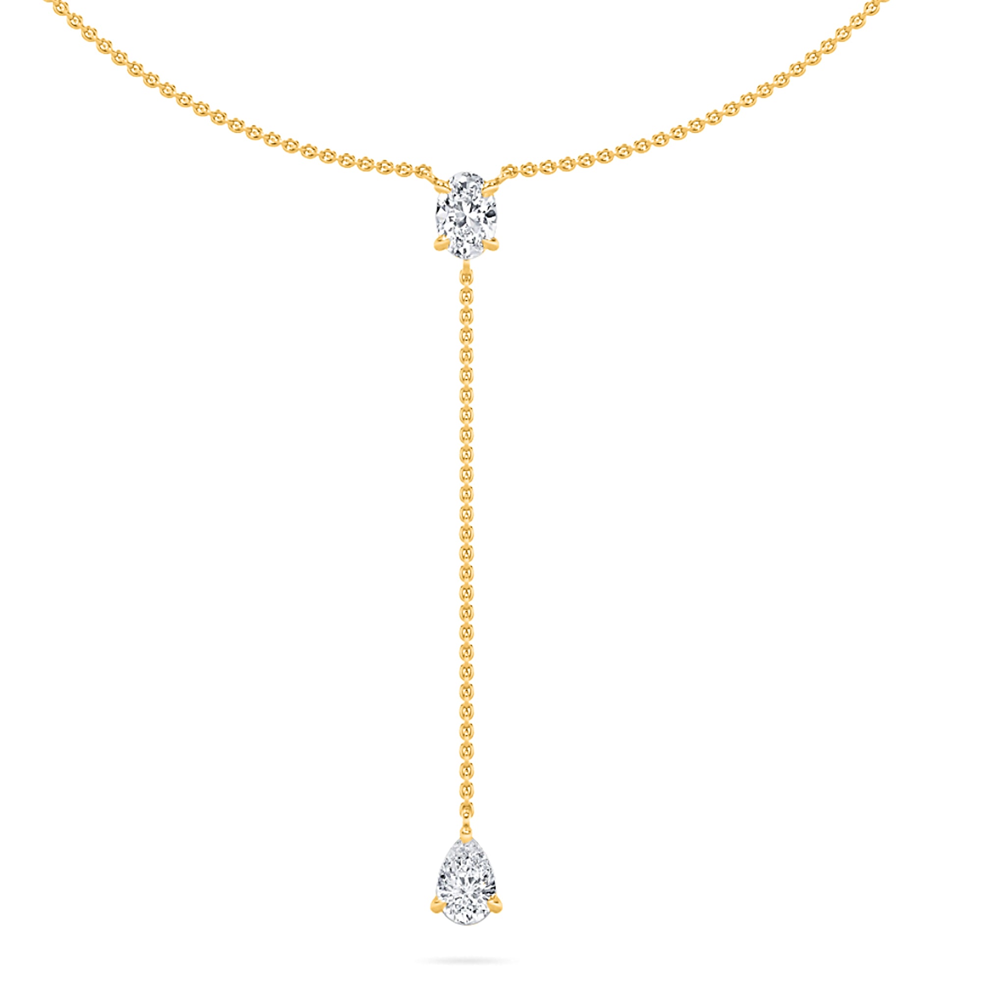 Elongated Enchantment Lariat Lab Grown Diamond Necklace