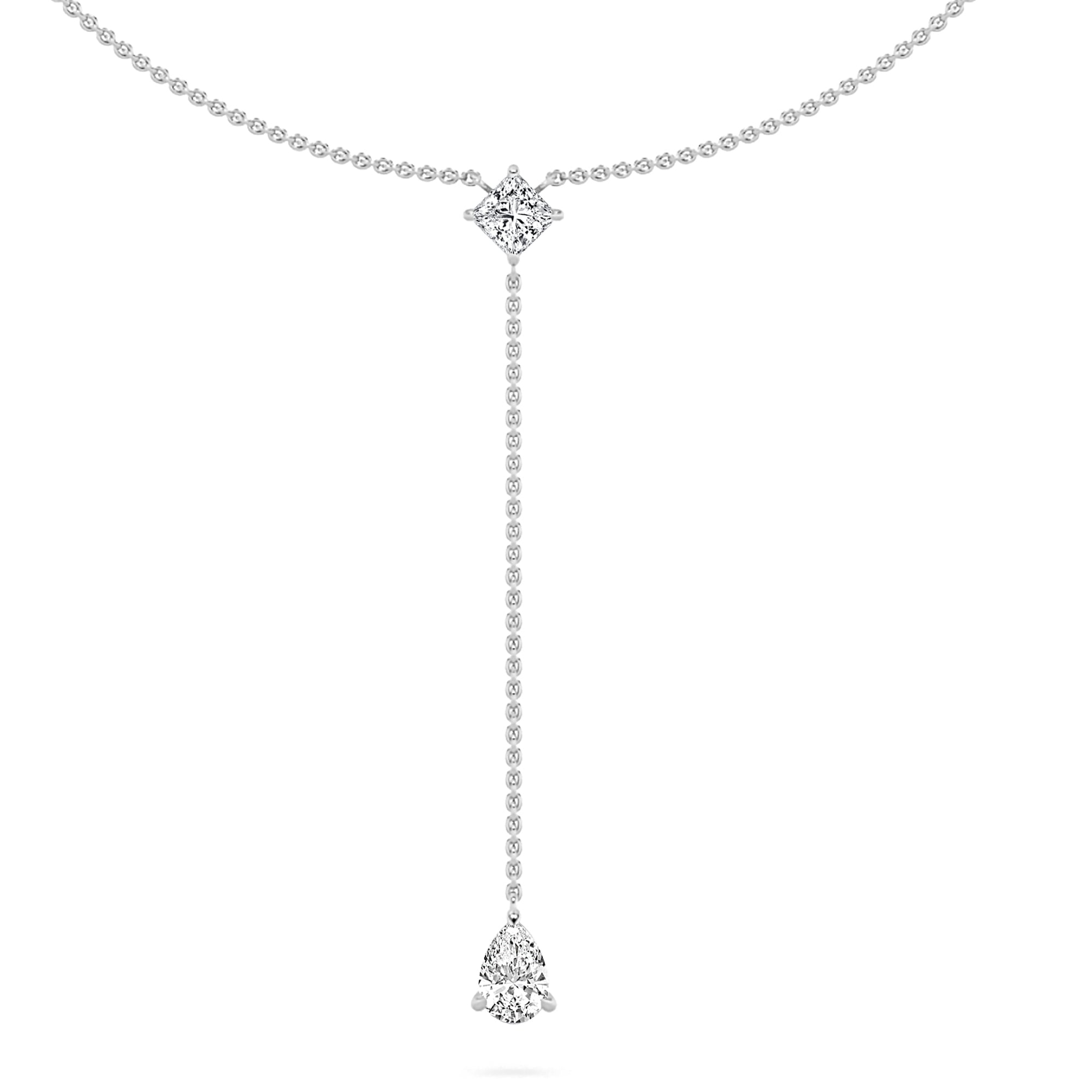 Cascading Elegance Lab Grown Lariat Diamond Necklace