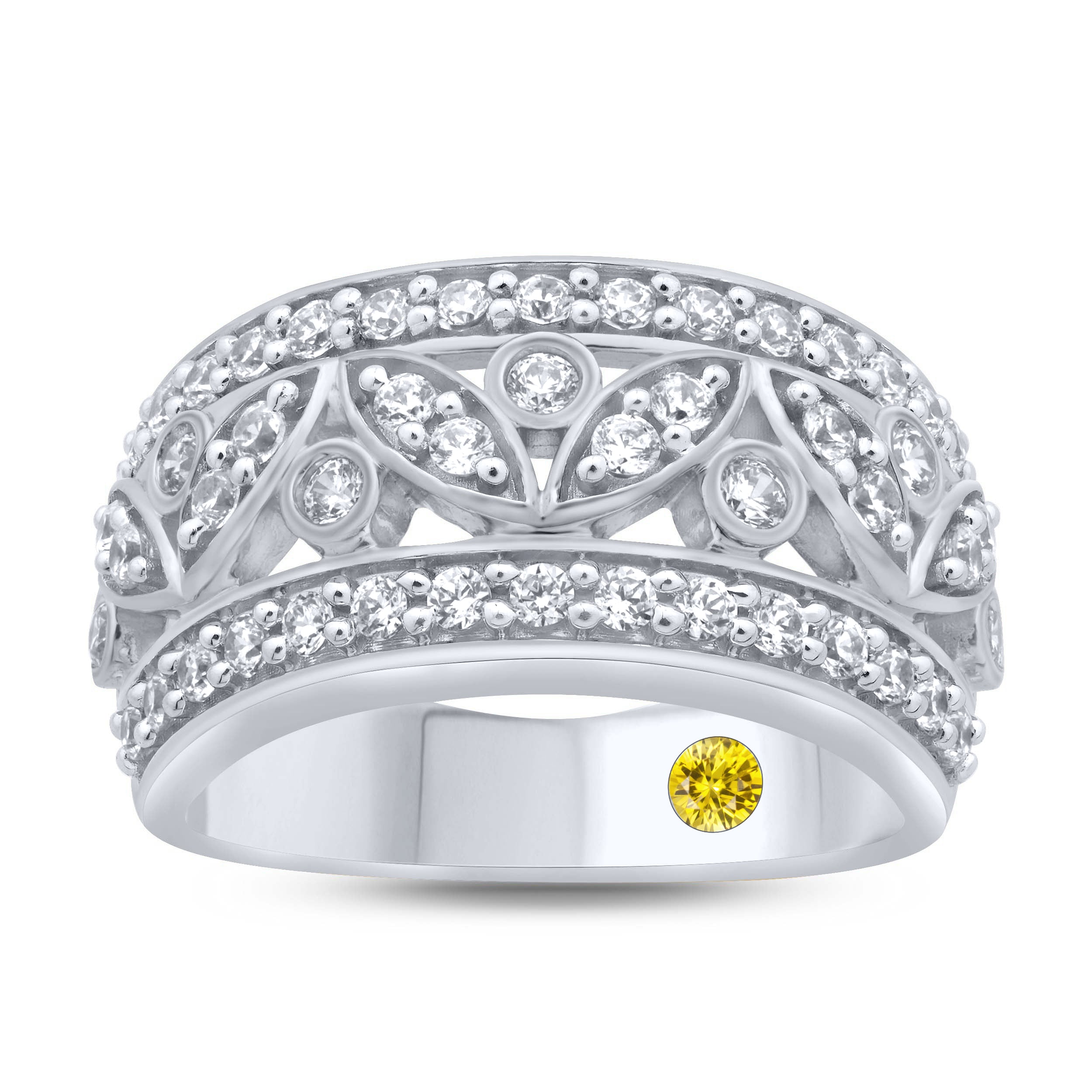 Cinder Art Deco Themed Lab Grown Diamond Ring
