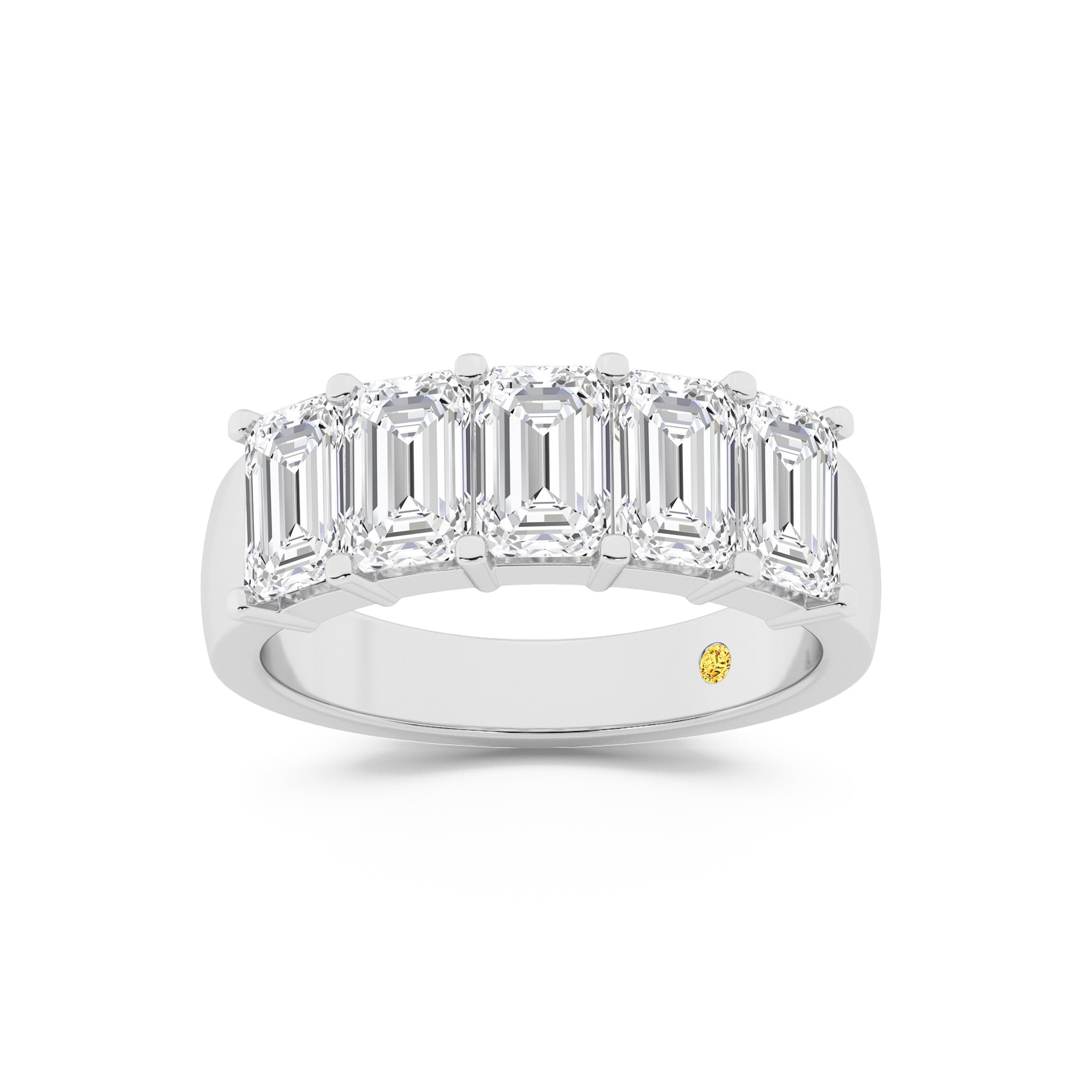 Ciel Lab Grown Five Stone Emerald Cut Diamond Ring