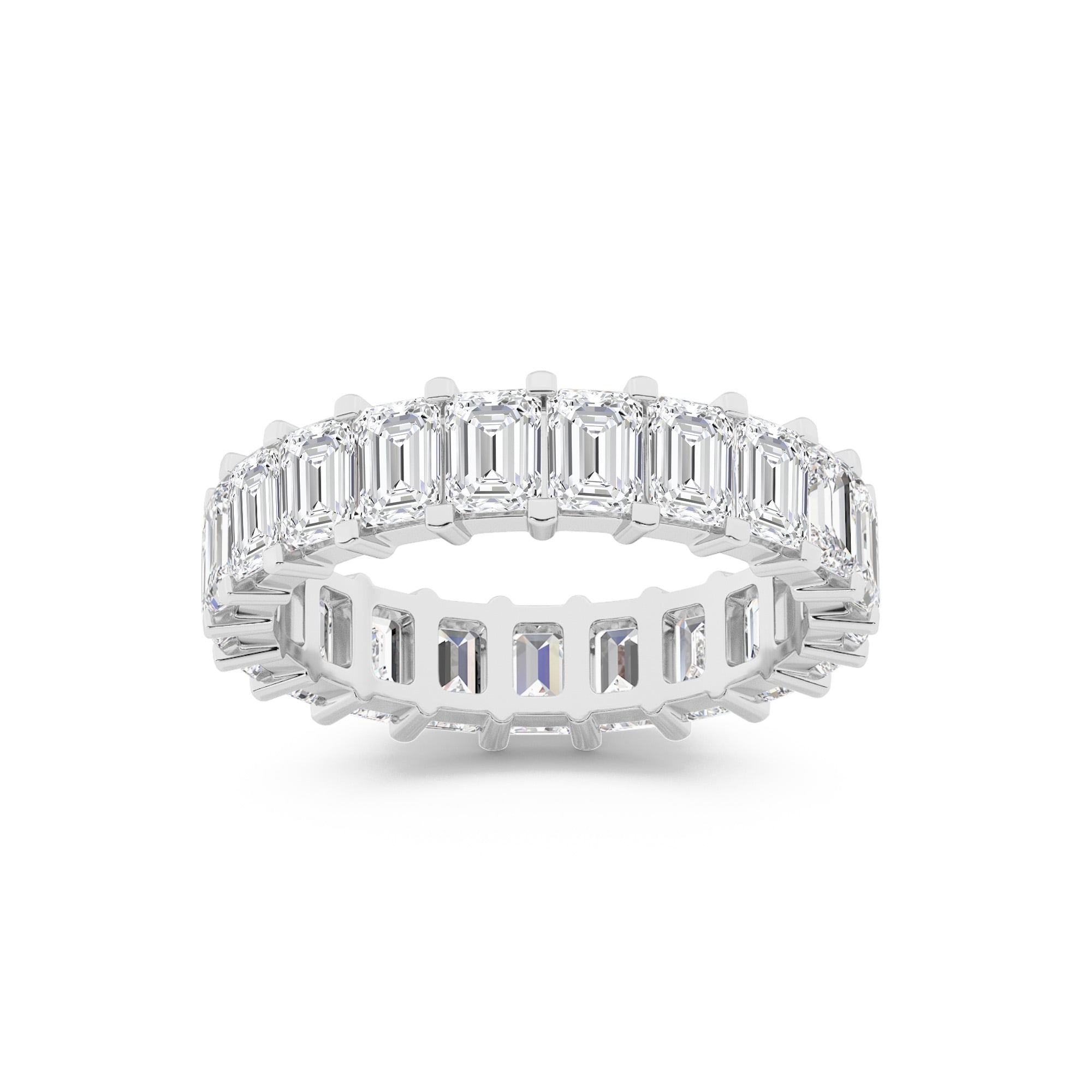 Sable Full Coverage Lab Grown Emerald Cut Diamond Ring