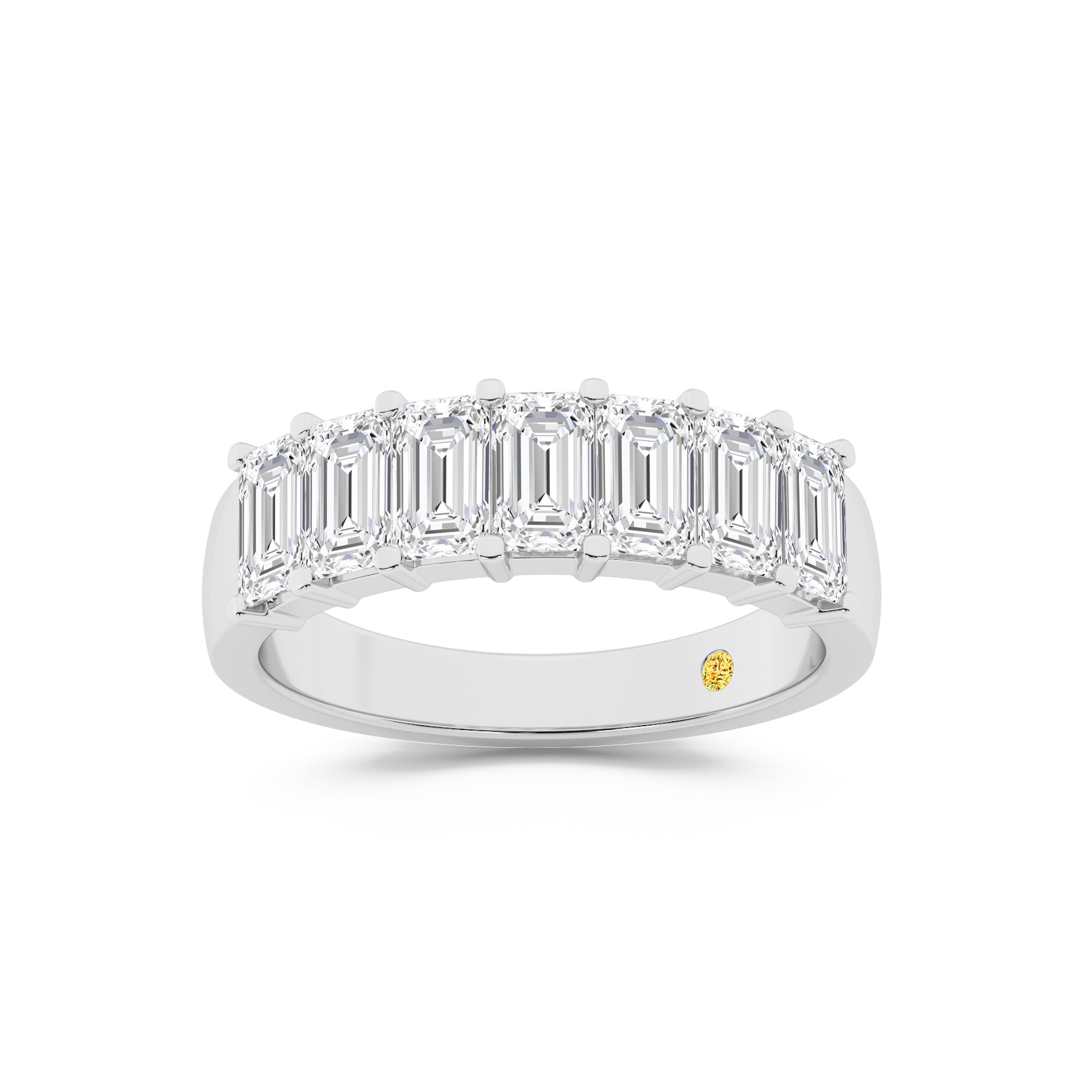 Callista Lab Grown Seven Stone Emerald Cut Diamond Ring