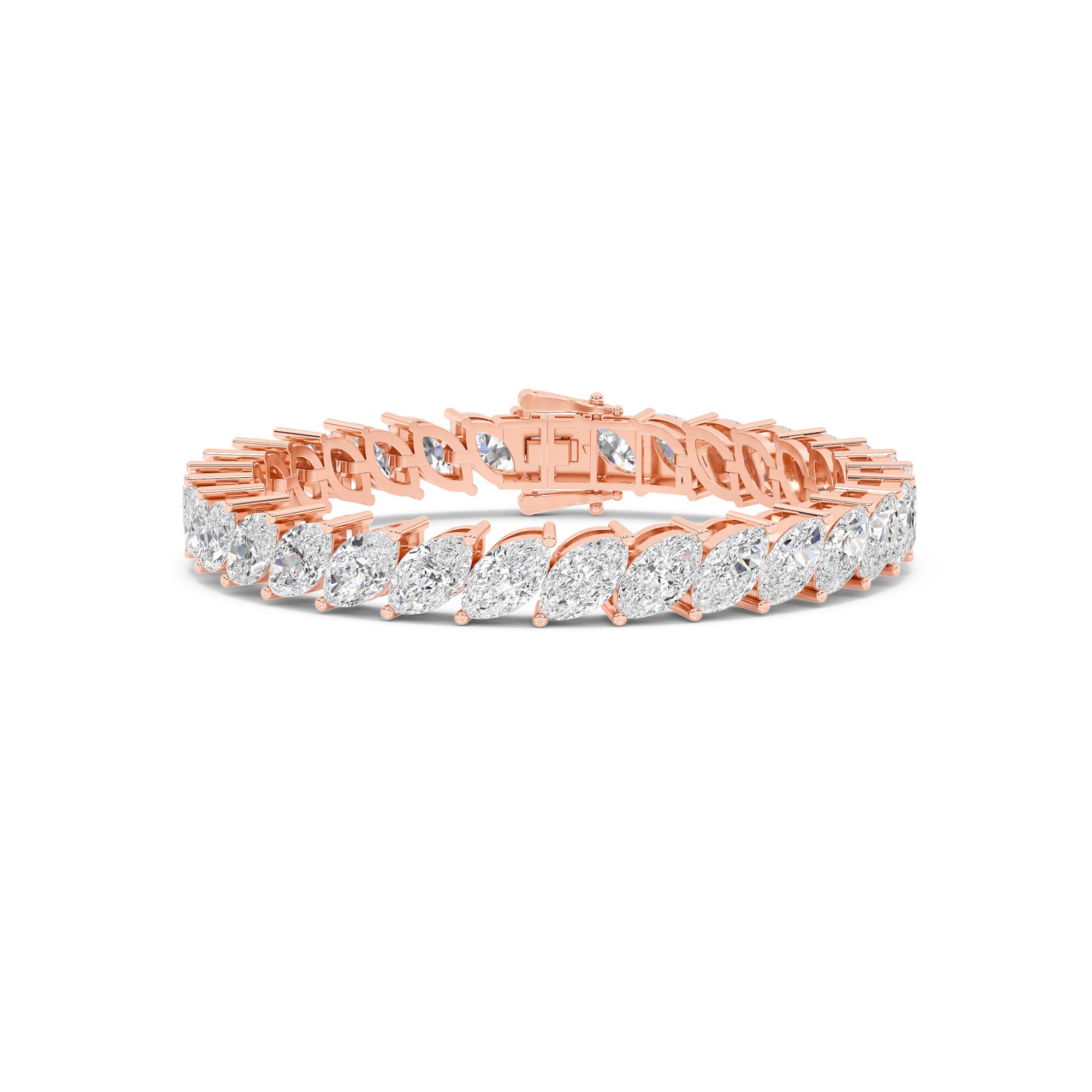 Lab Grown Marquise Diamond Tennis Bracelet