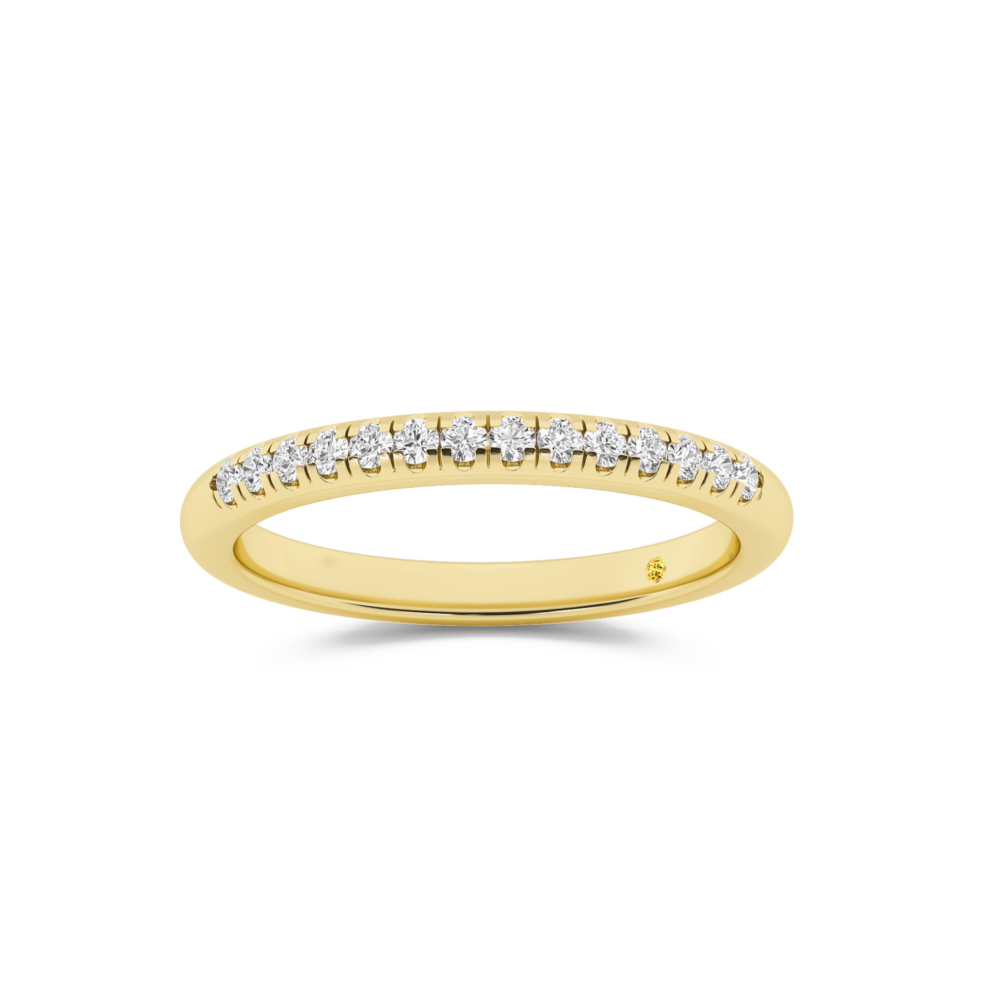BonBon Lab Grown Quarter Coverage Pavé Diamond Band| Yellow Gold 1/6 CT. TW.