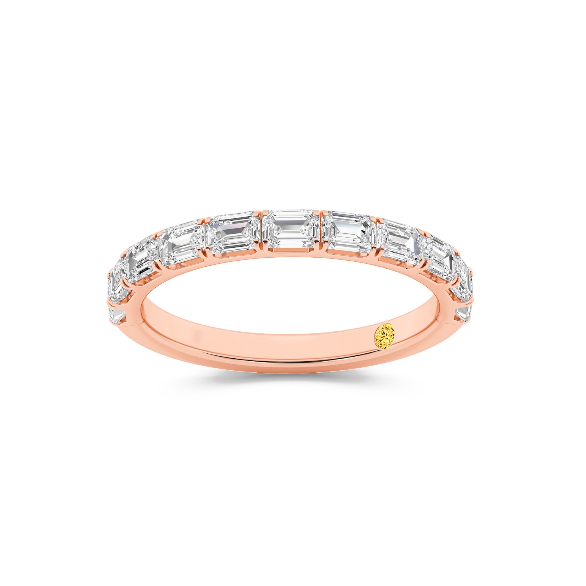 Juliet 18K Rose Gold Lab Grown Baguette Diamond Band