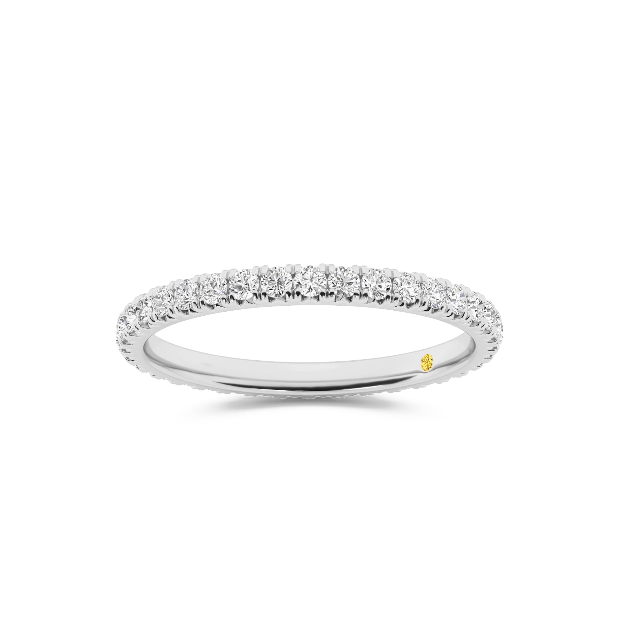 Envoi Full Coverage White Gold Lab Grown Eternity Diamond Ring
