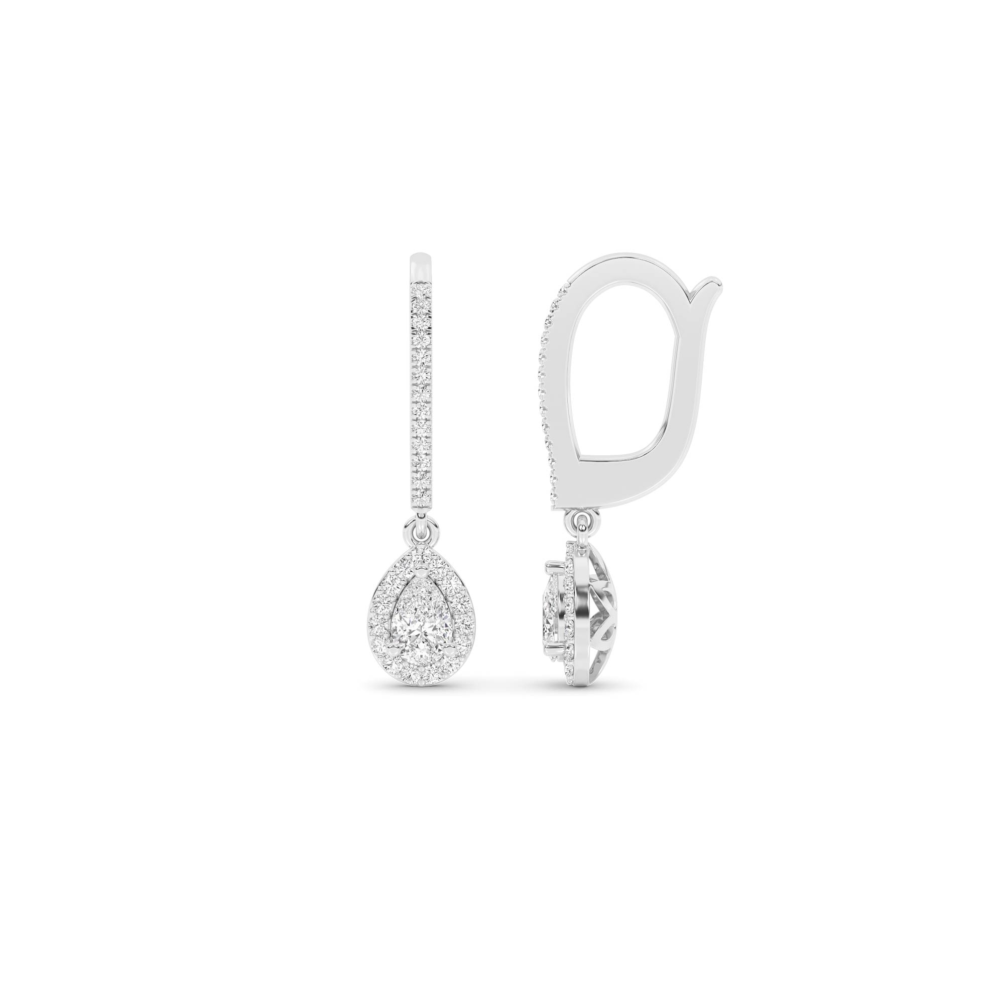 Valeria La Created Diamond Drop Earrings