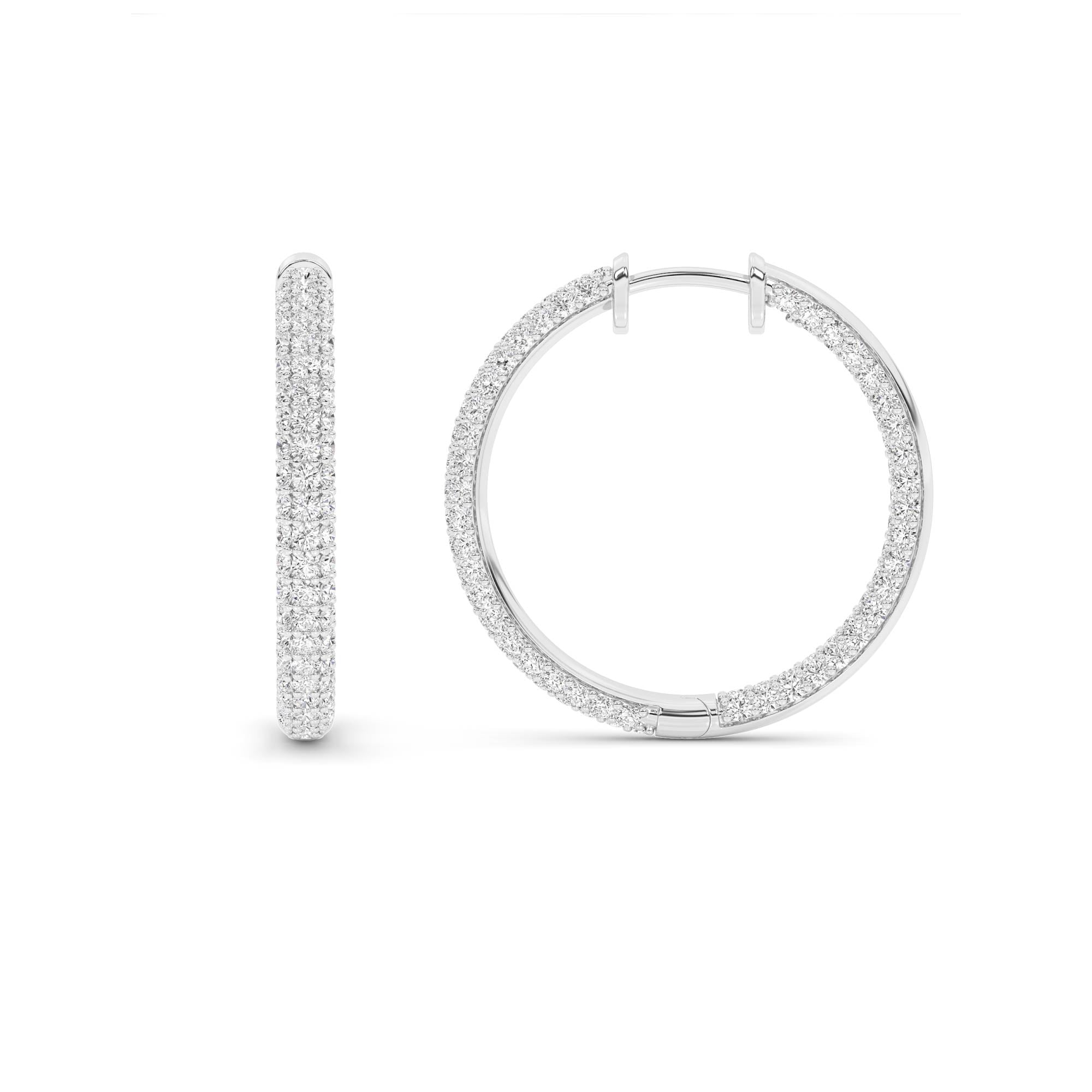 Sasha Lab Grown Inside Out Diamond Hoop Earrings